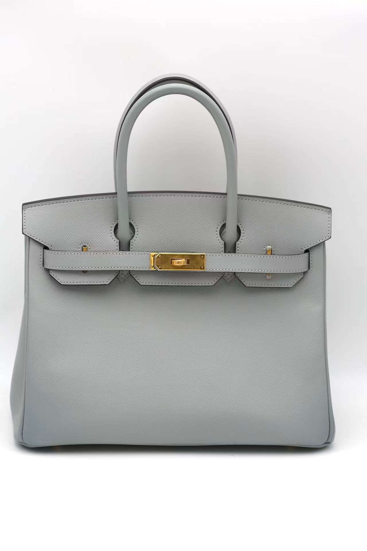 HERMÈS BIRKIN30 GREY EPSOM T STAMP