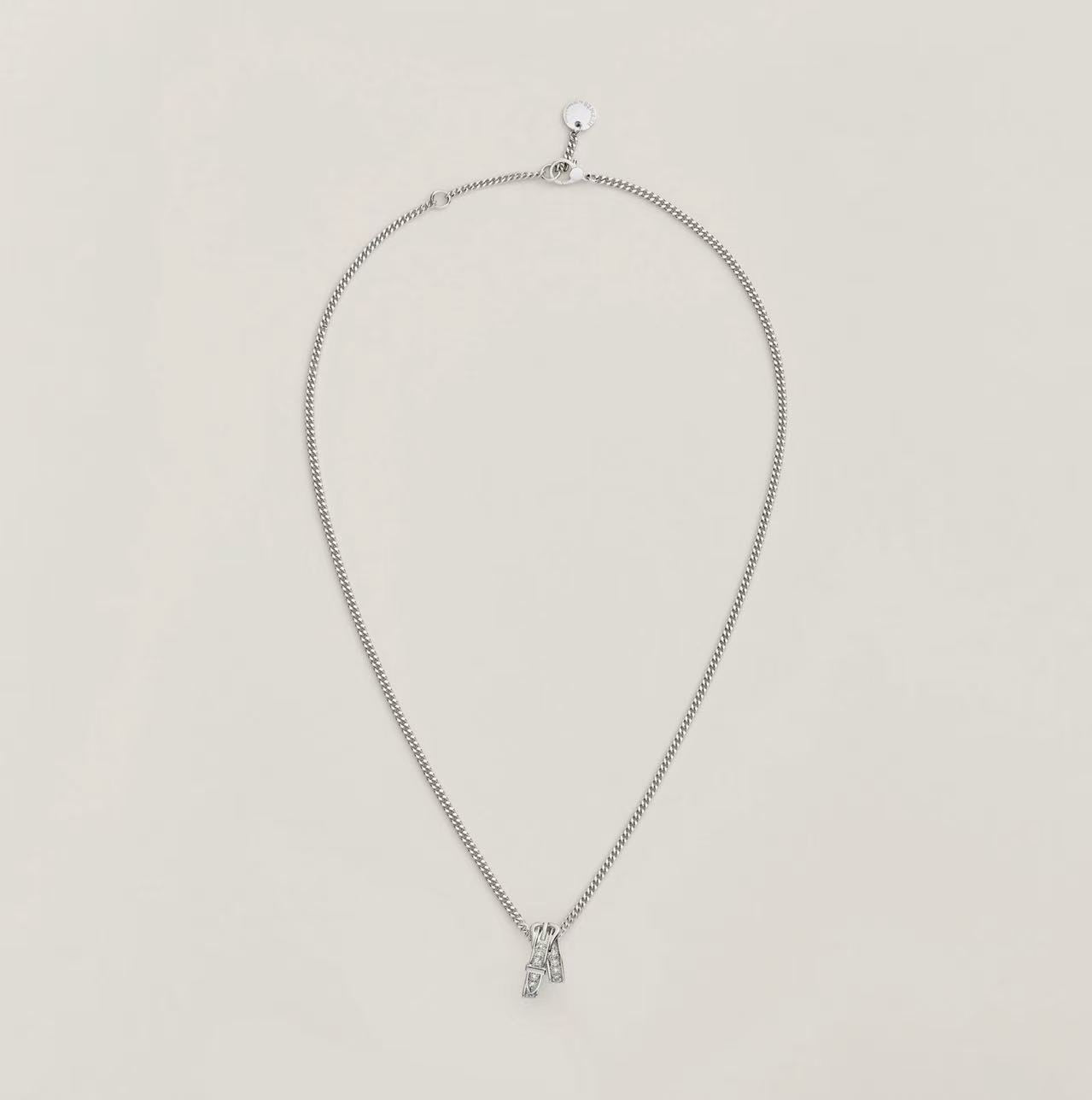 HERMÈS ETRIVIERE PENDANT WHITE GOLD DIAMONDS
