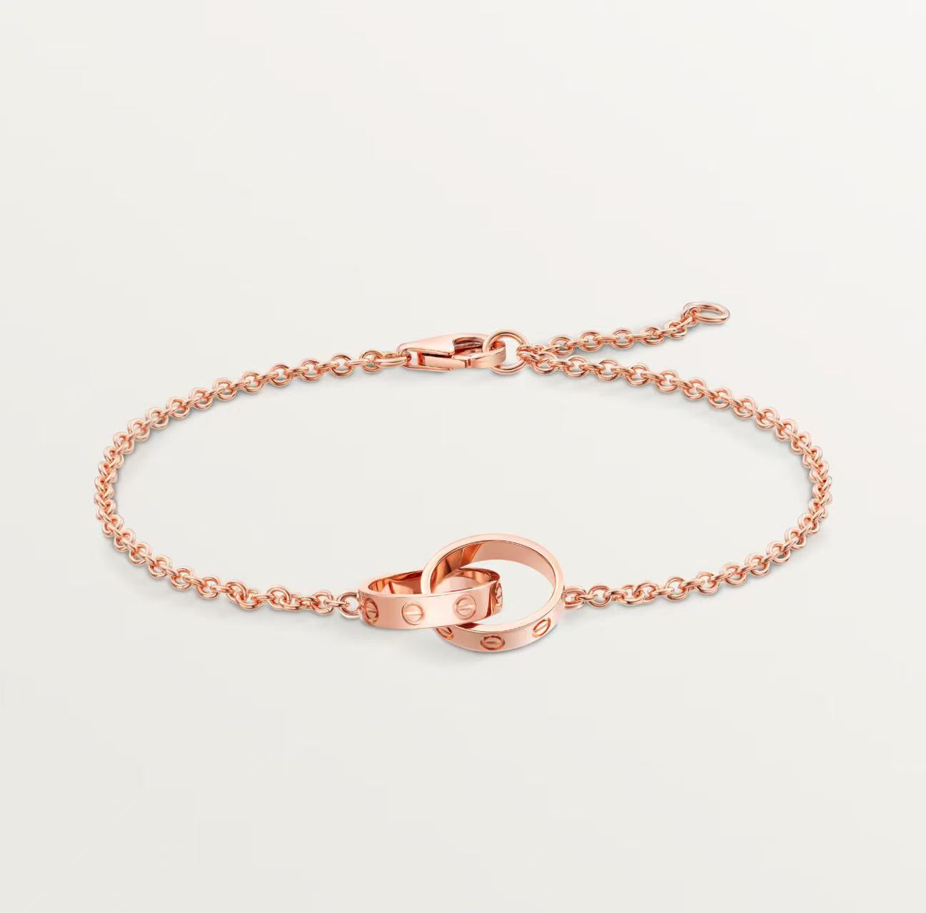 CARTIER LOVE BRACELET ON CHAIN ROSE GOLD