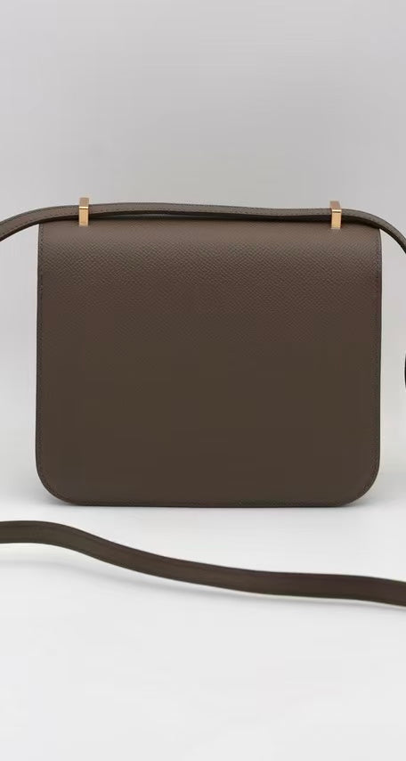 HERMÈS CONSTANCE18 GRIS ETAIN EPSOM ROSE GOLD Y STAMP