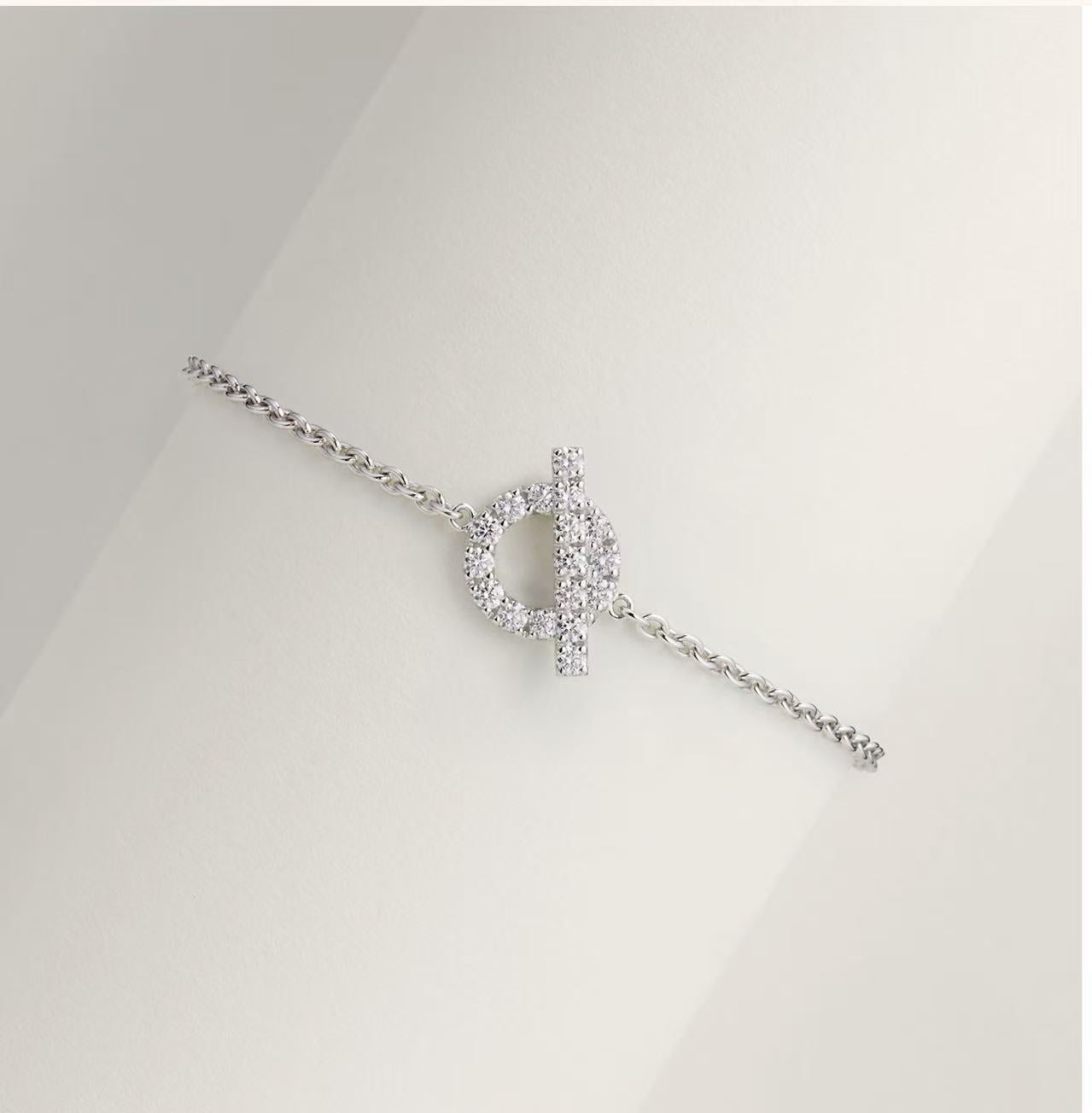 HERMÈS FINESSE BRACELET WHITE GOLD DIAMONDS