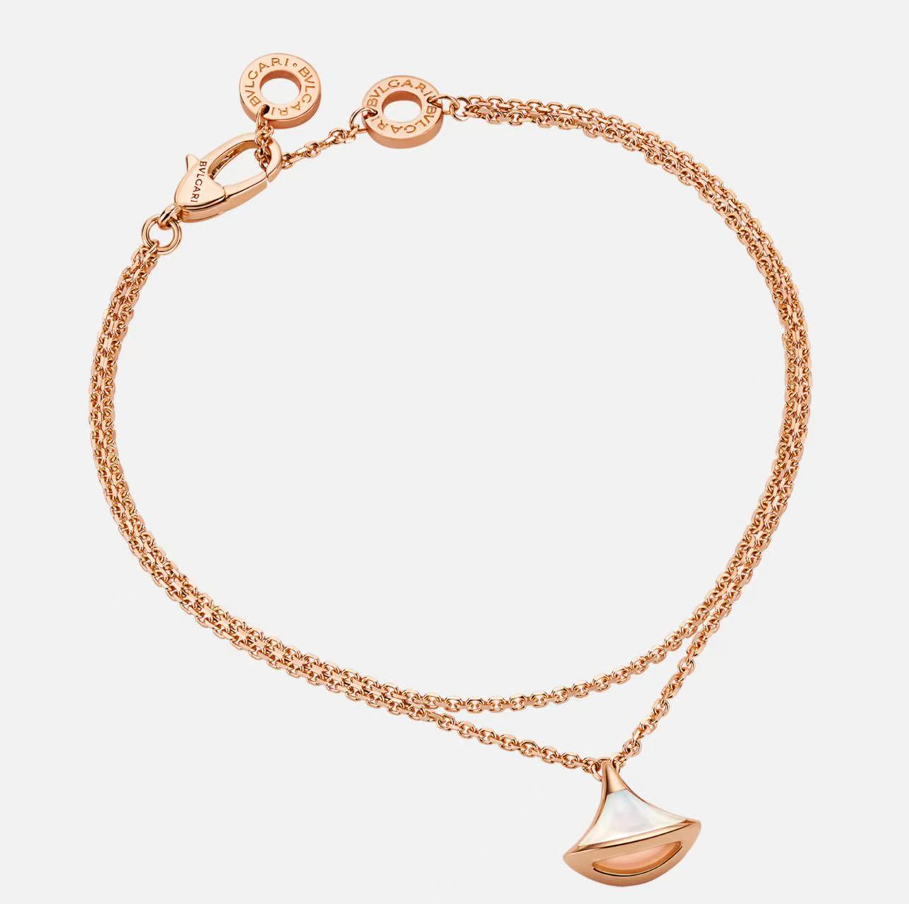 BVLGARI DIVA'S DREAM MOTHER OF PEARL BRACELET ROSE GOLD