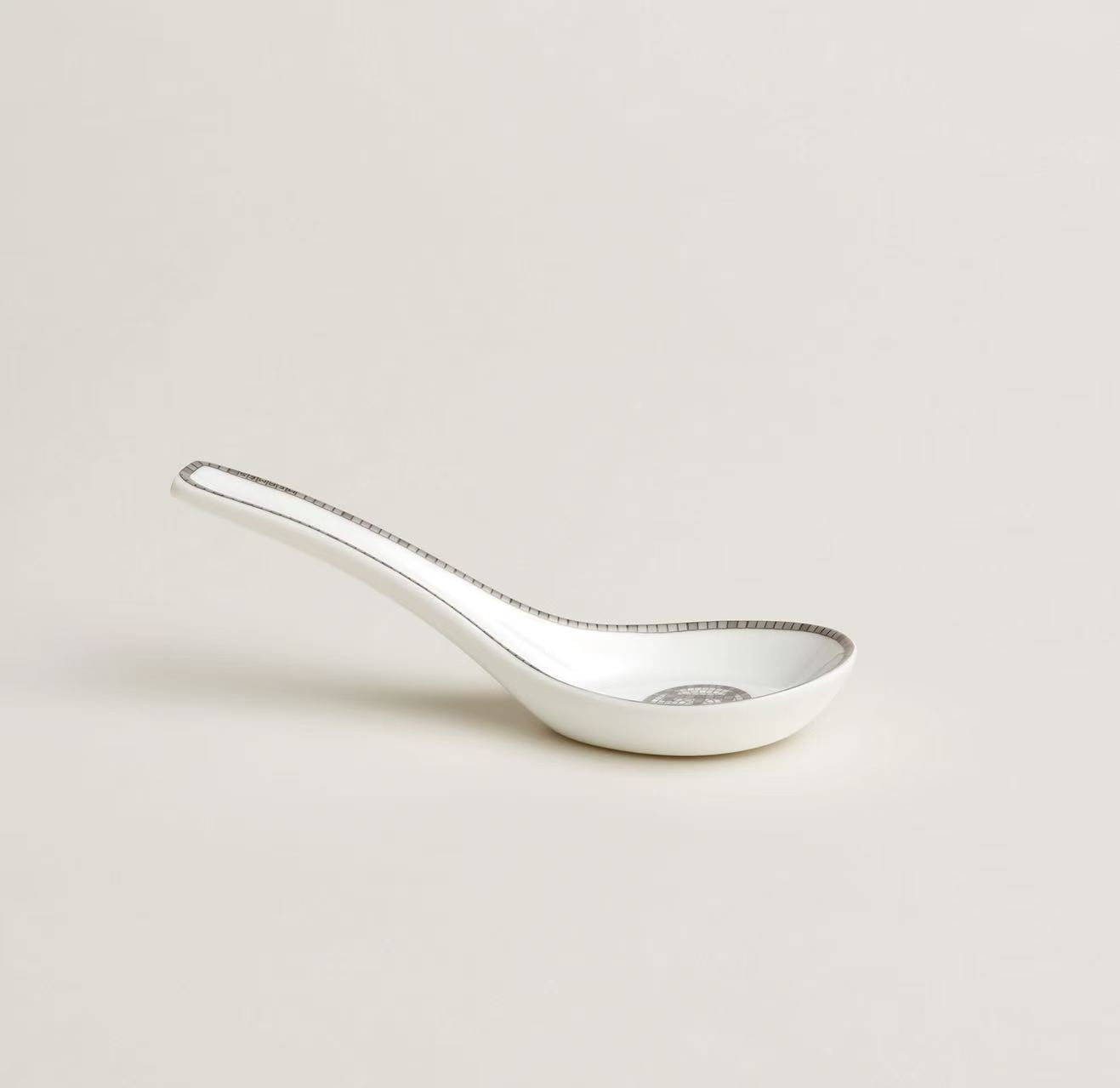 HERMÈS MOSAIQUE AU 24 PLATINUM SOUP SPOON SETS OF 2