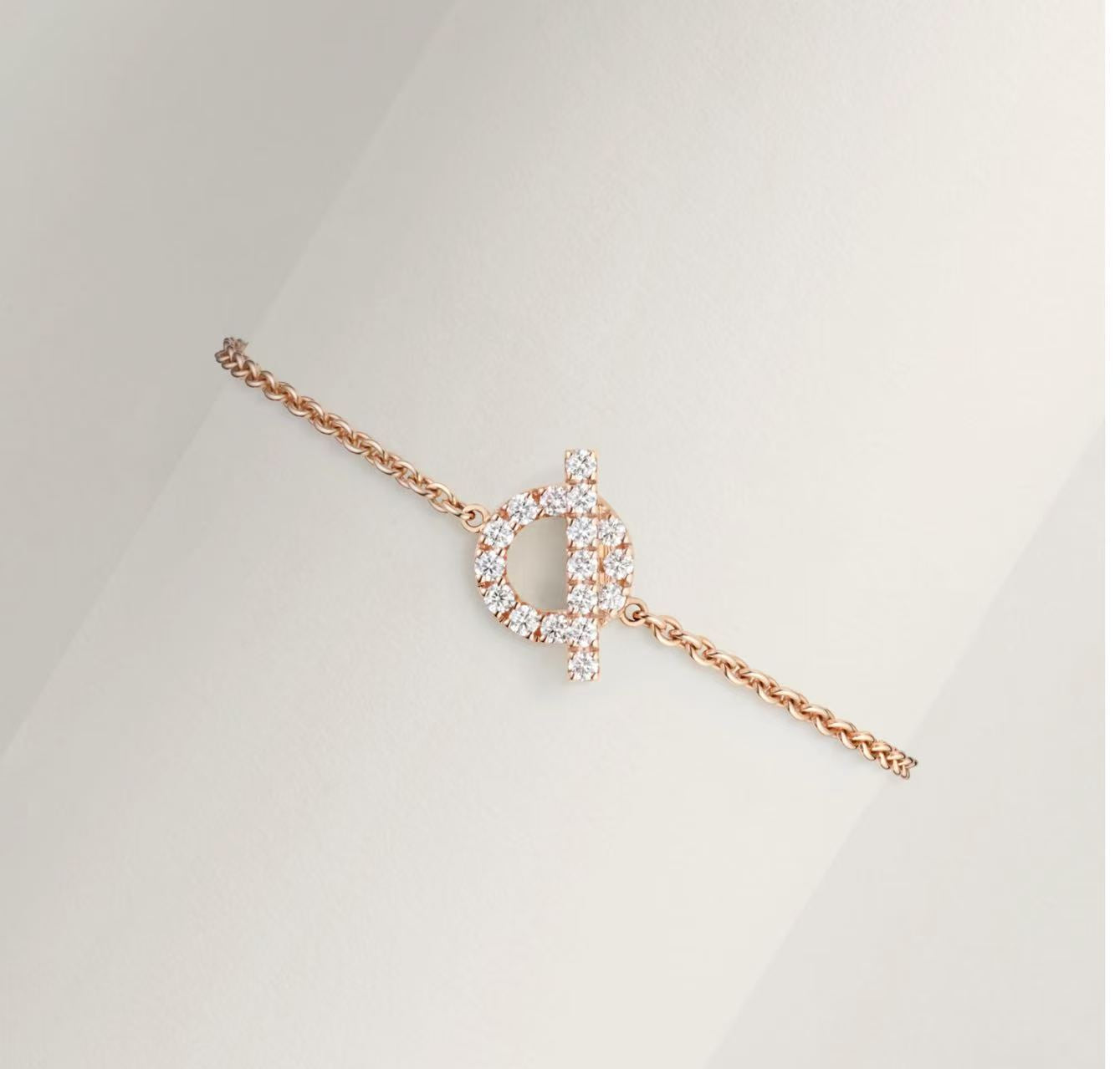 HERMÈS FINESSE BRACELET ROSE GOLD DIAMONDS