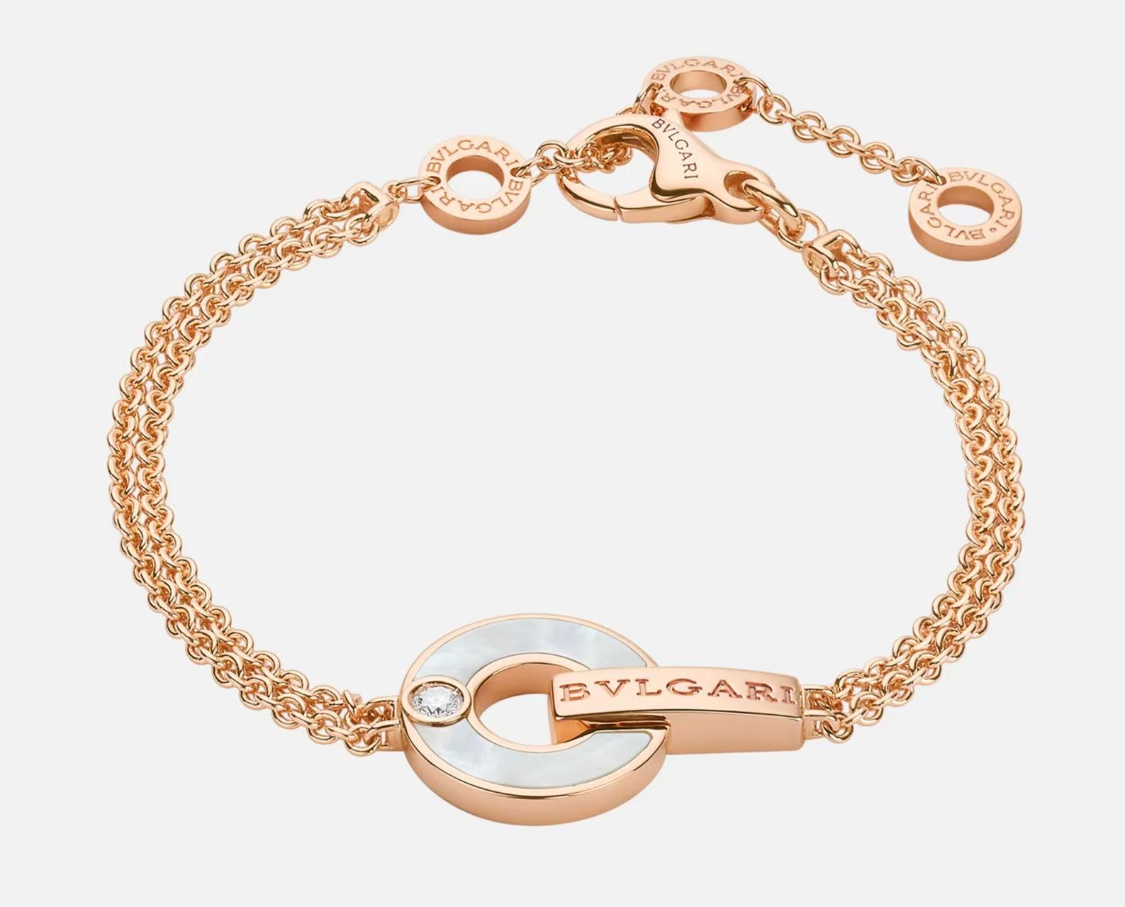 BVLGARI BVLGARI OPENWORK BRACELET MOTHER OF PEARL 18K ROSE GOLD 2023