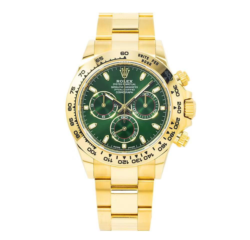 ROLEX COSMOGRAPH DAYTONA 40MM JOHN MAYER / GREEN DAYTONA GREEN DIAL TACHYMETER BEZEL 18K YELLOW GOLD OYSTER 2019