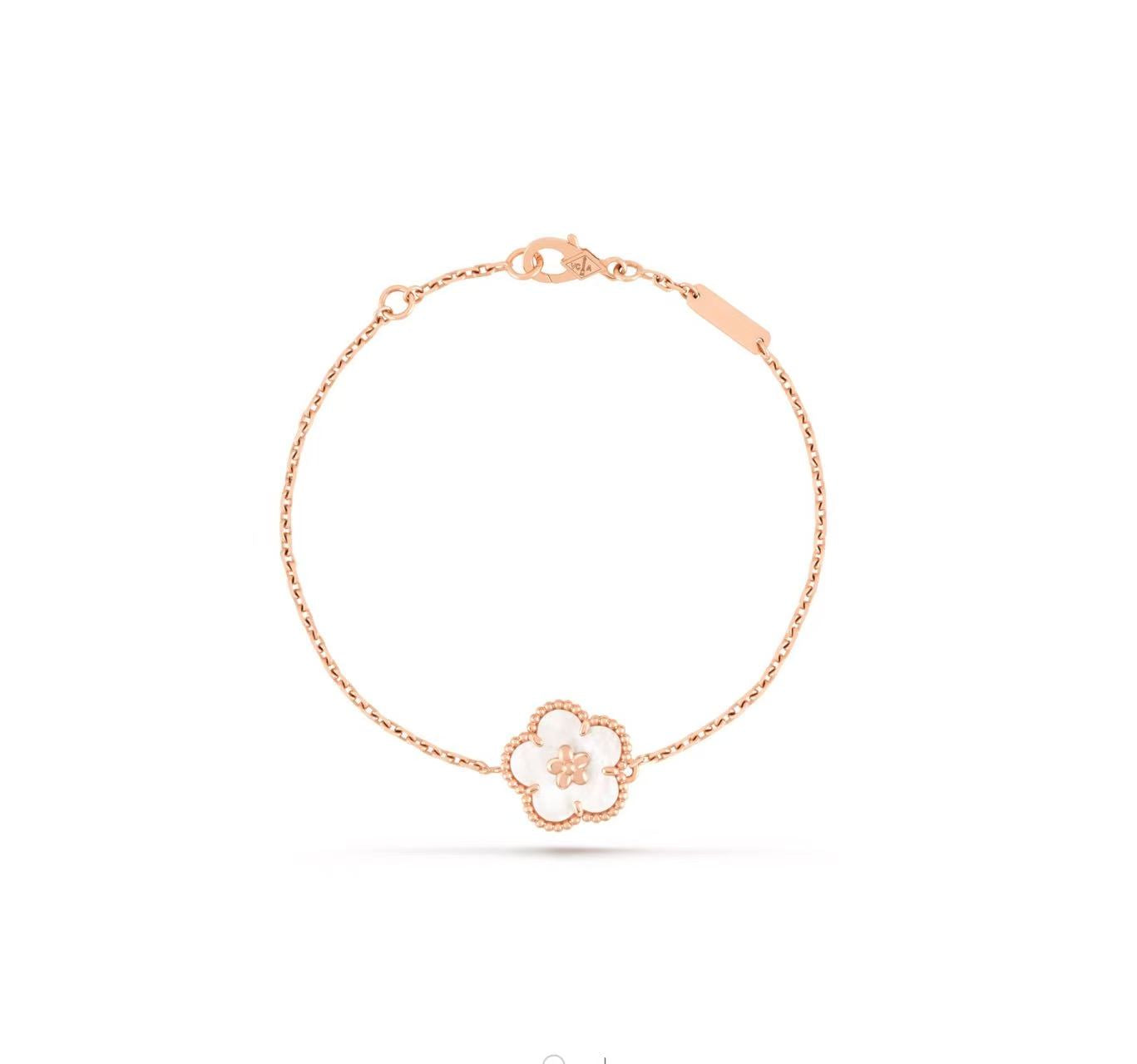 VAN CLEEF & ARPELS LUCKY SPRING BRACELET PLUM BLOSSOM 18K ROSE GOLD 2024