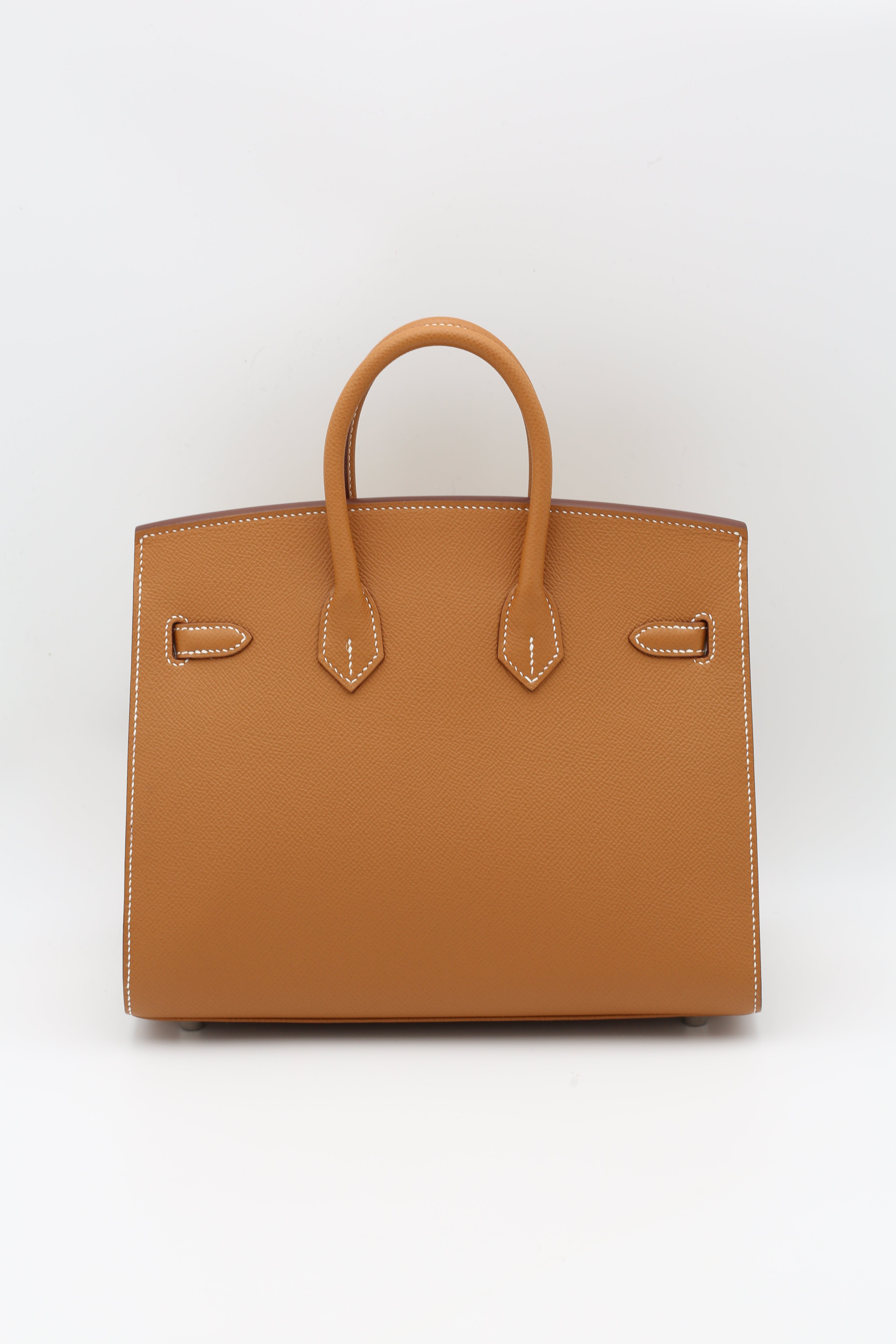 HERMÈS BIRKIN25 GOLD EPSOM SELLIER SILVER HARDWARE Y STAMP