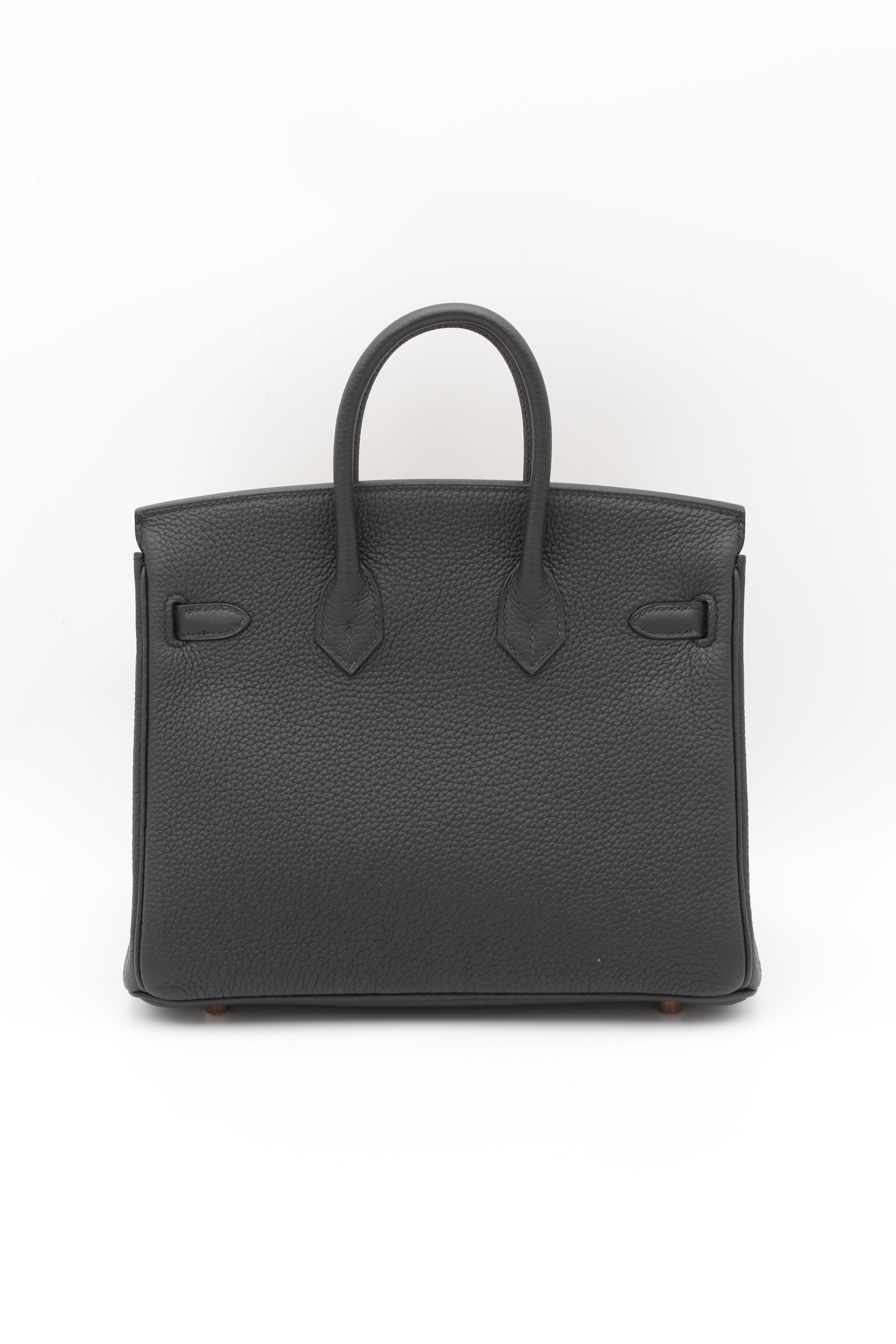 HERMÈS BIRKIN25 BLACK TOGO ROSE GOLD HARDWARE Y STAMP