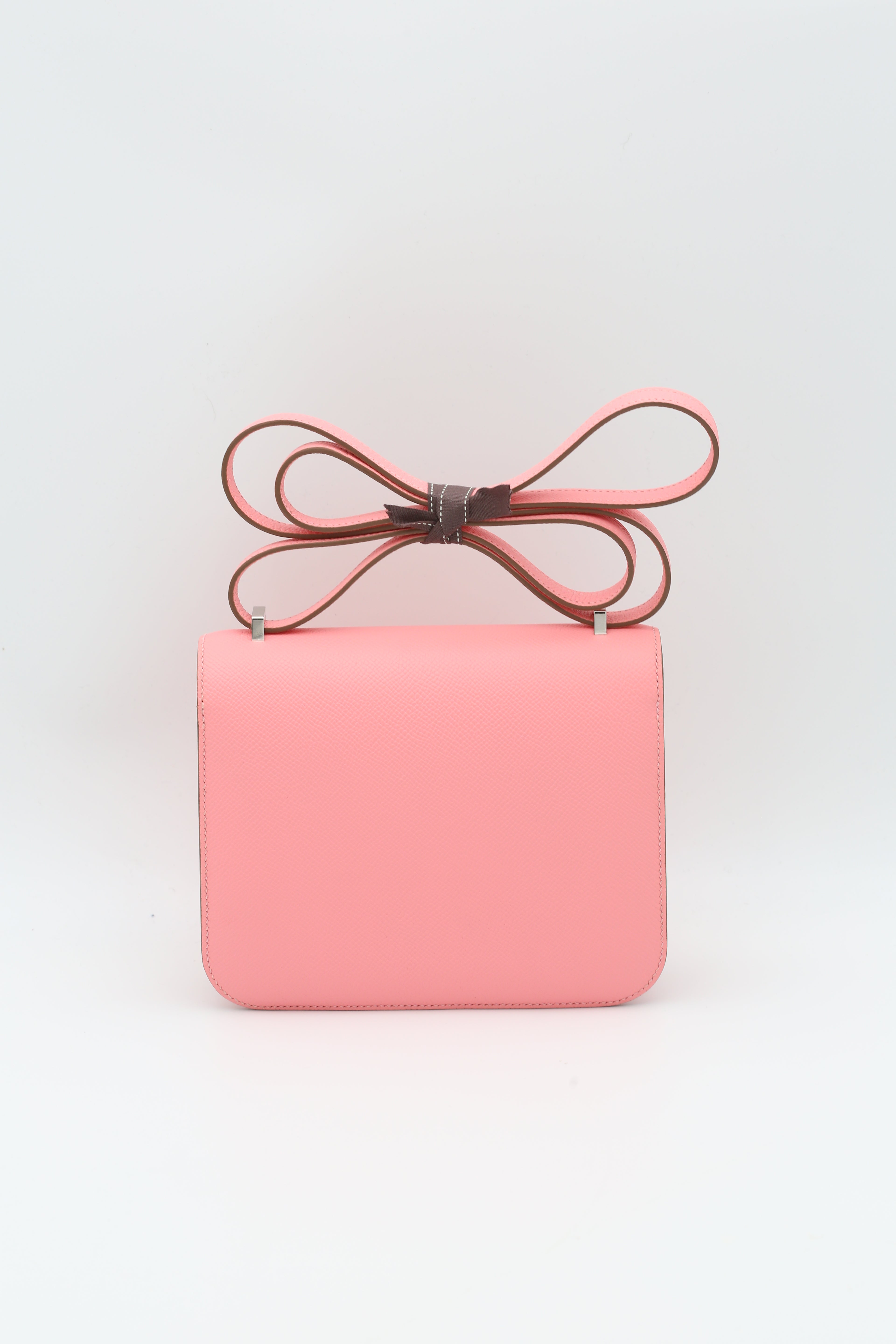 HERMÈS CONSTANCE18 ROSE CONFETTI EPSOM SILVER HARDWARE K STAMP