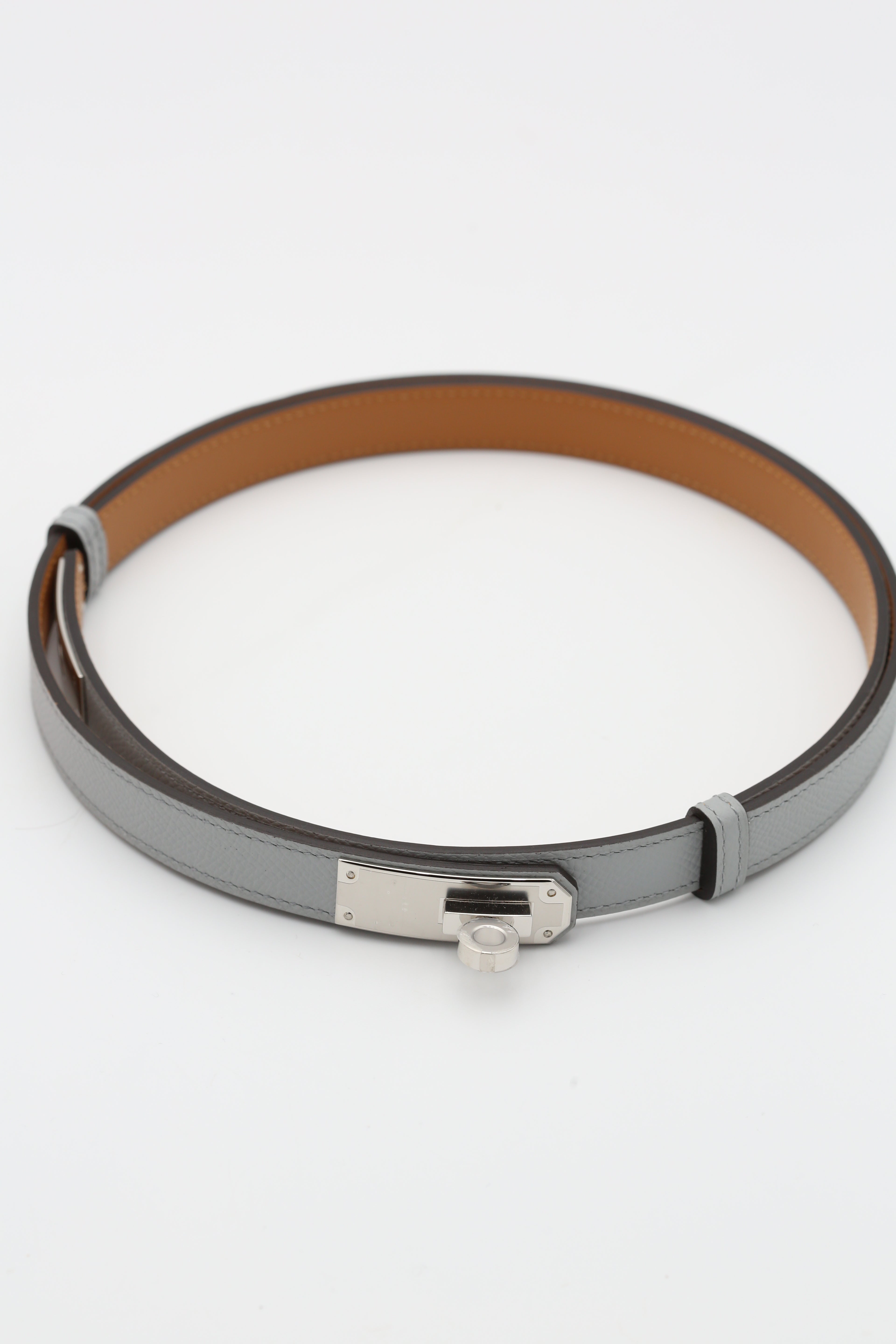 HERMÈS KELLY BELT 18 BLEU GLACIER EPSOM