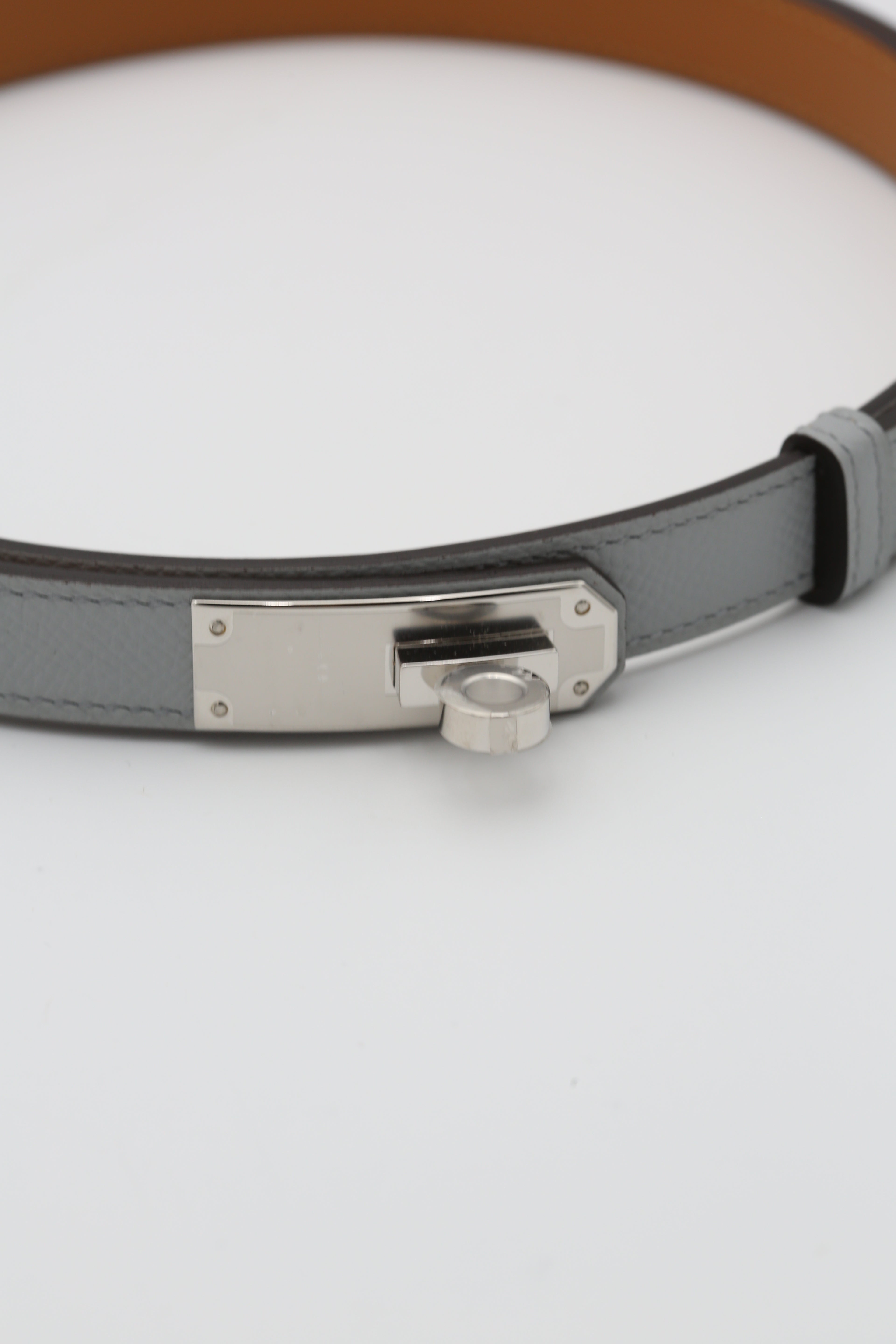 HERMÈS KELLY BELT 18 BLEU GLACIER EPSOM
