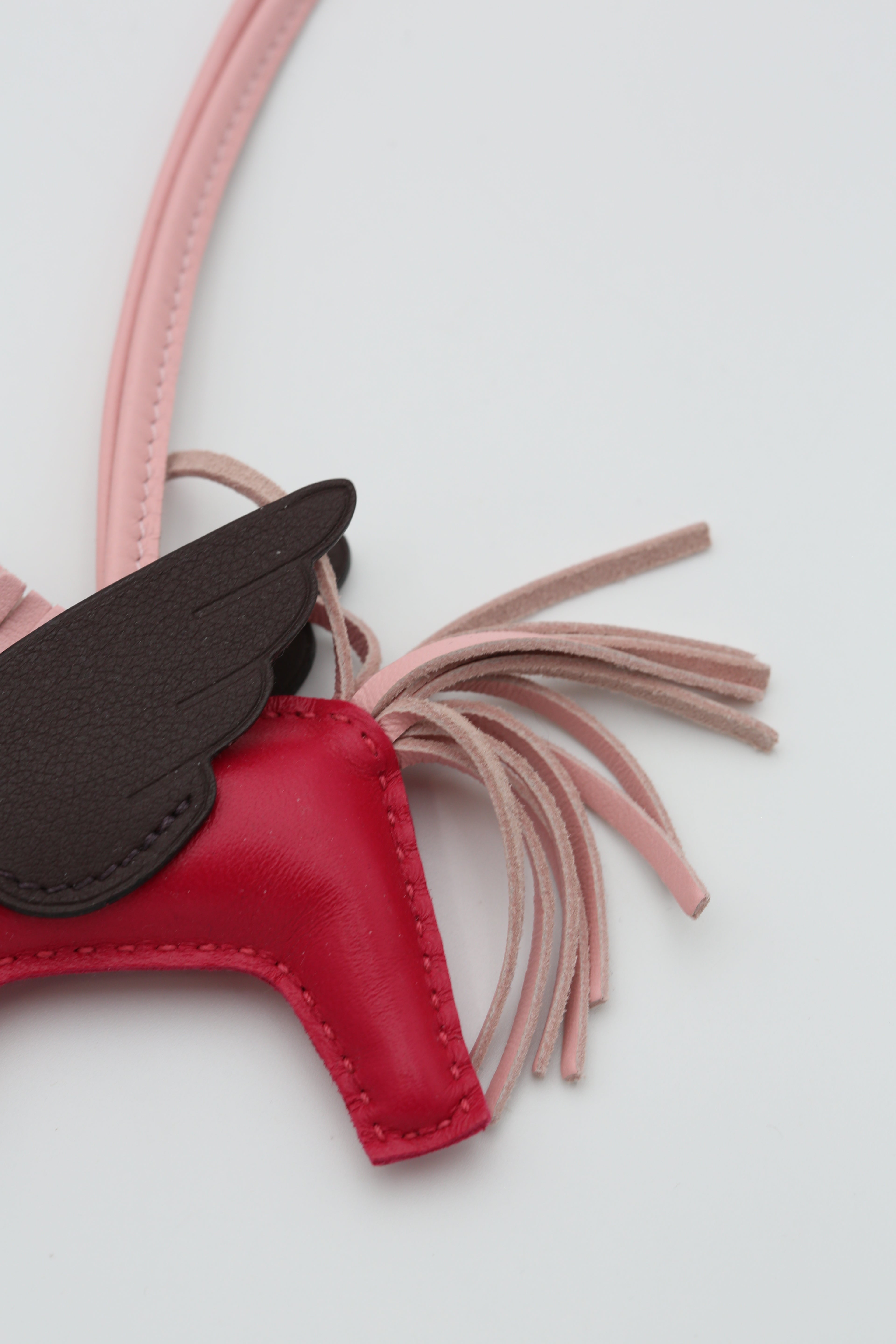 HERMÈS RODEO PEGASE PM CHARM ROSE/BROWN