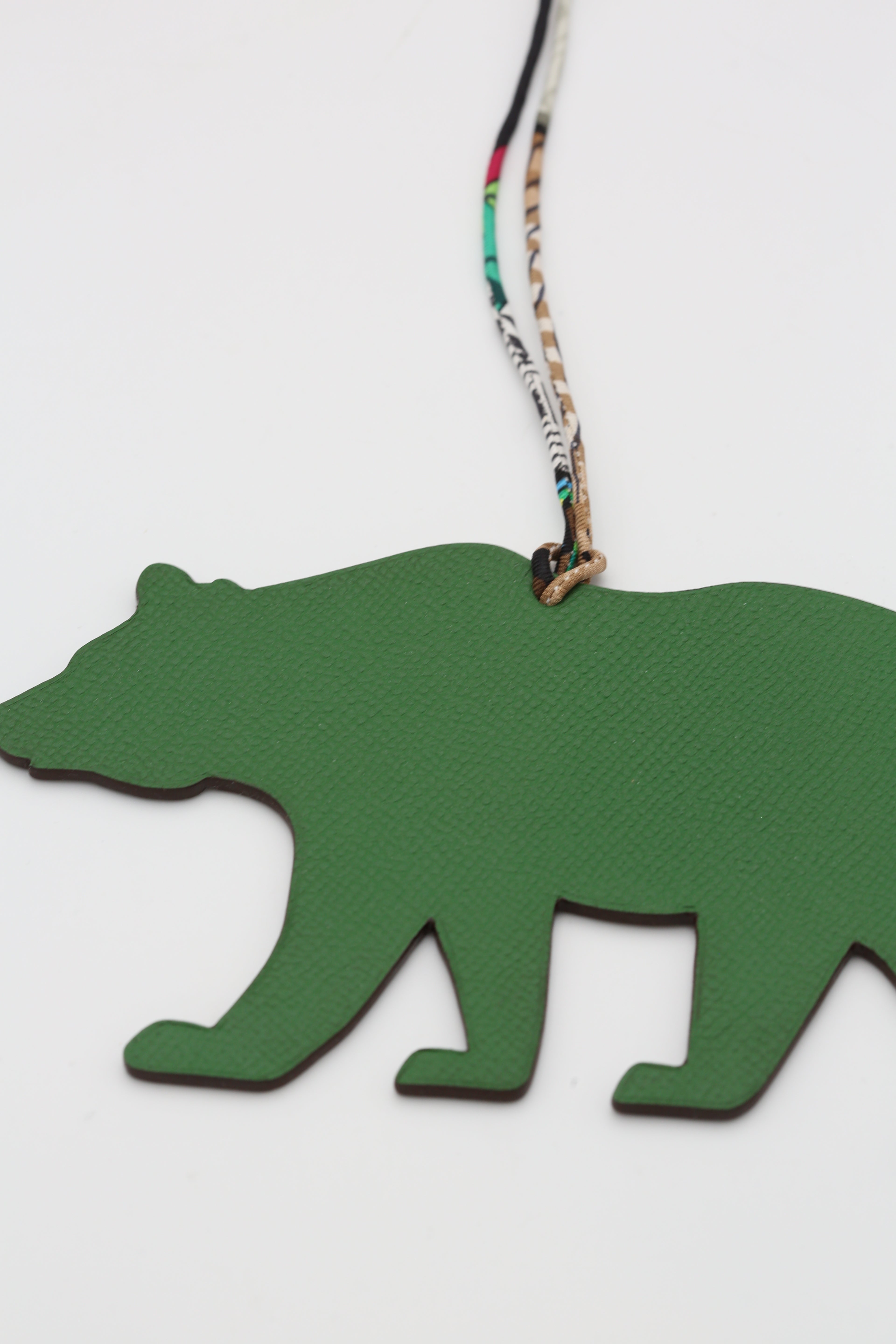 HERMÈS BEAR CHARM VERT/ETAIN