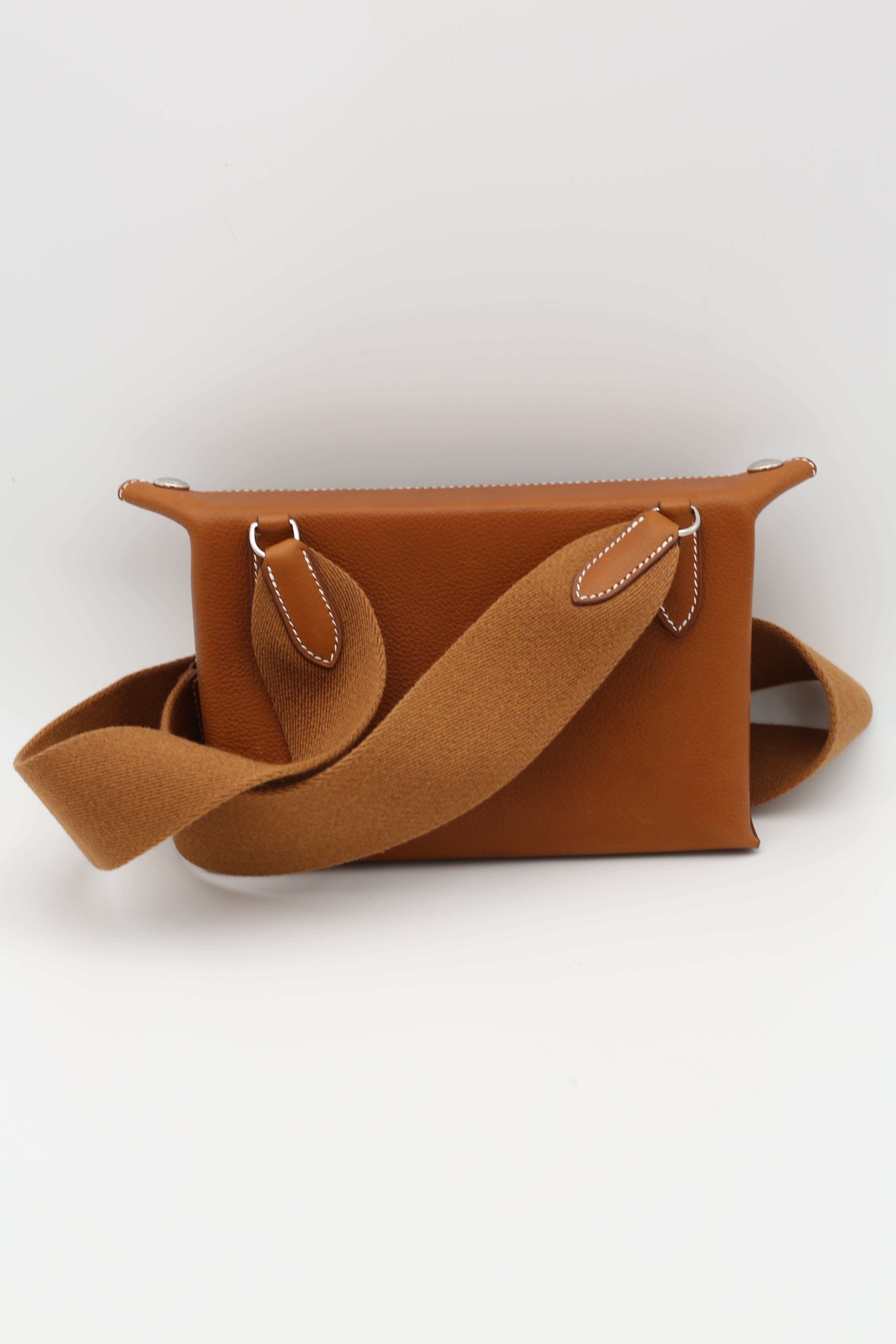 HERMÈS VIDEPOCHES GOLD W STAMP FAUBOURG CALFSKIN