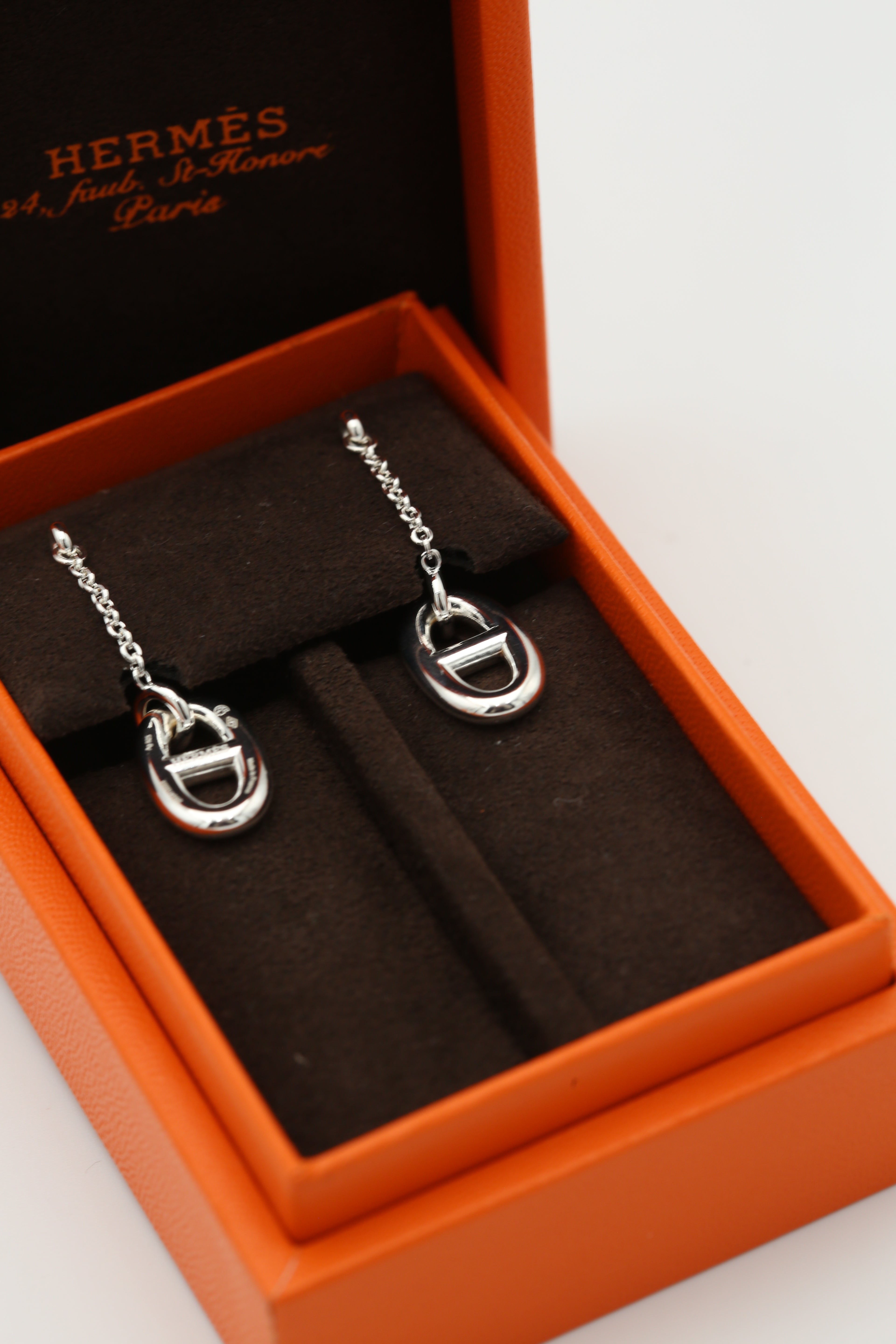 HERMÈS FARANDOLE EARRINGS MEDIUM MODEL SILVER