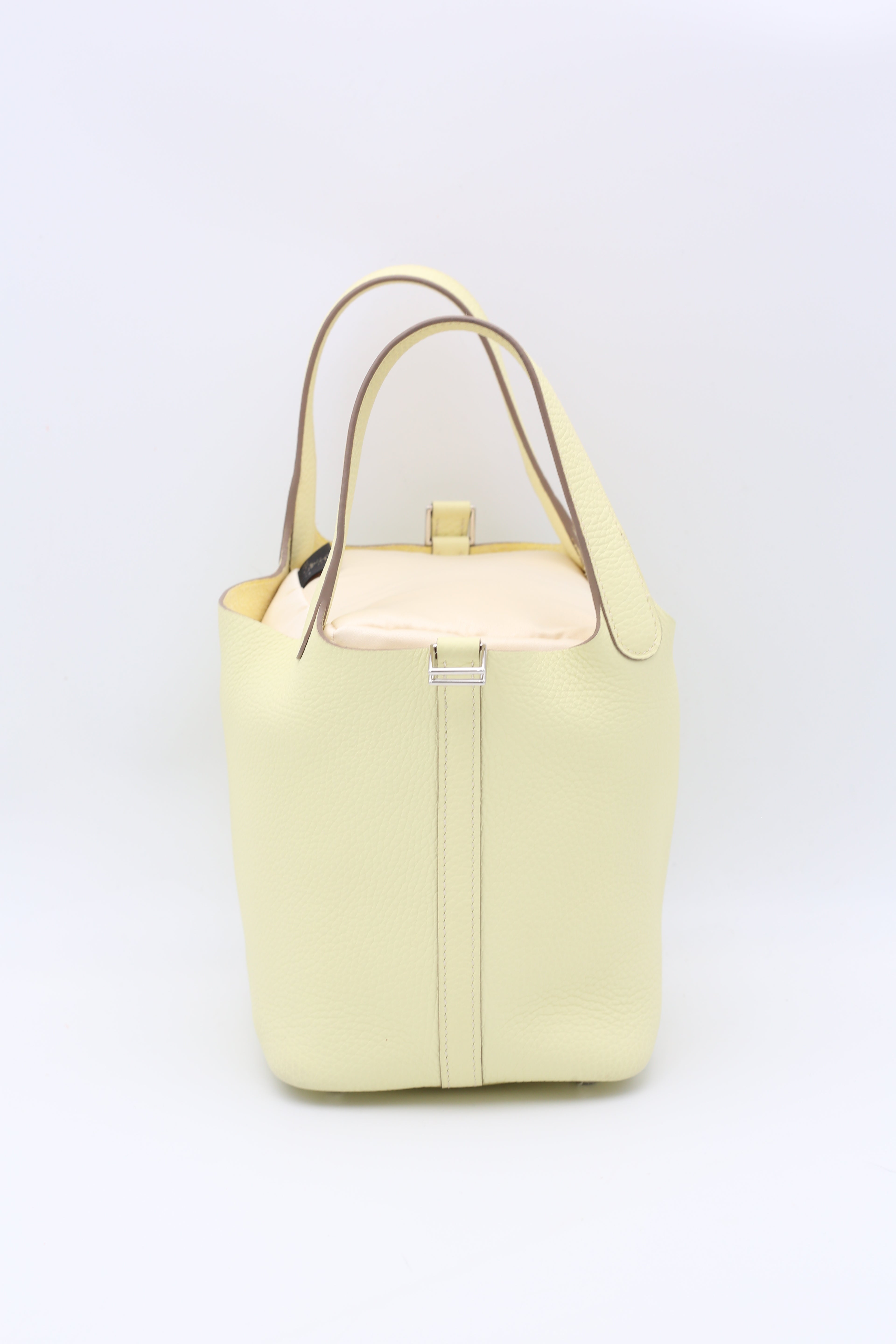 HERMÈS PICOTIN18 JAUNE POUSSIN TC SILVER HARDWARE K STAMP