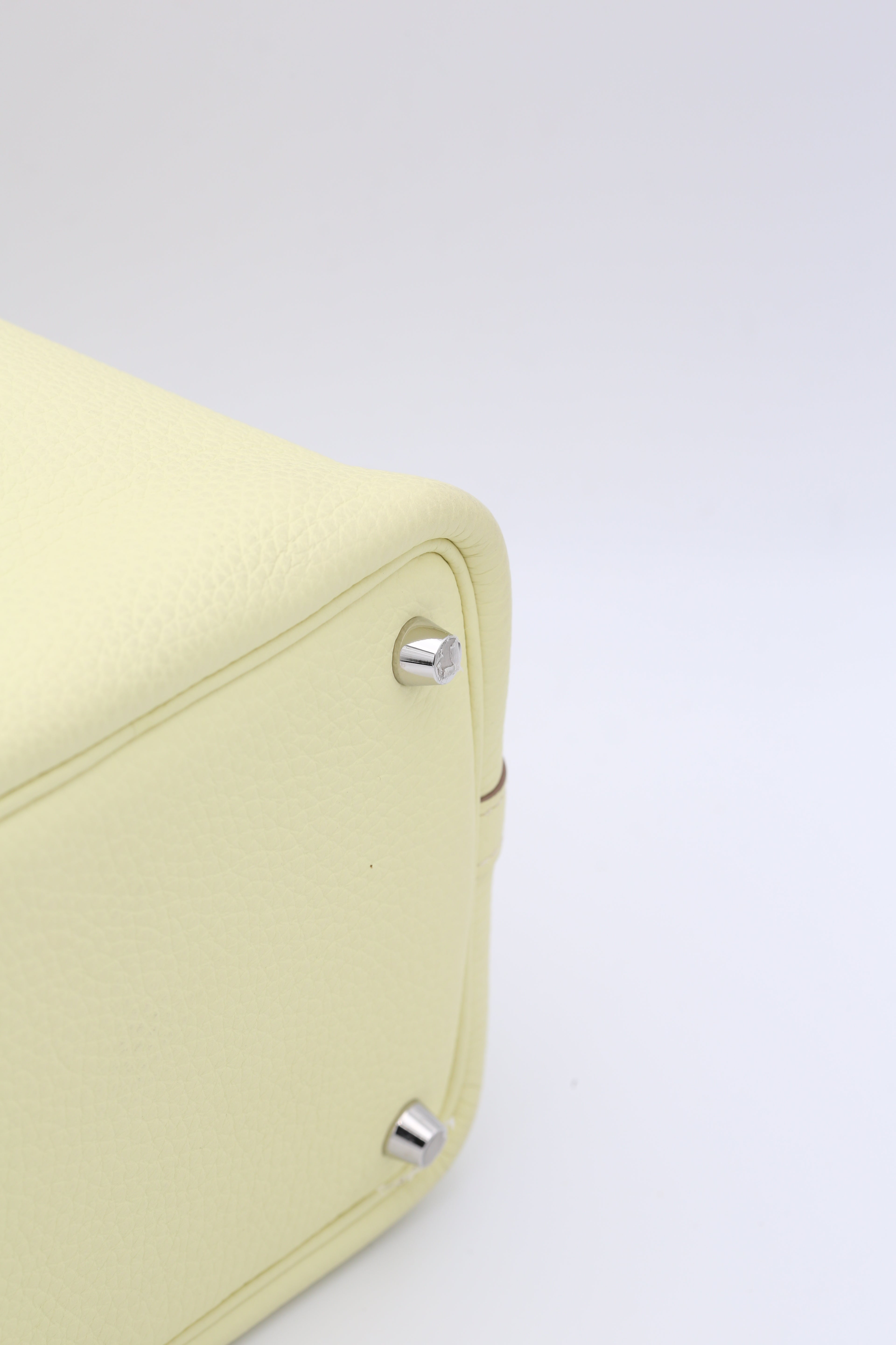HERMÈS PICOTIN18 JAUNE POUSSIN TC SILVER HARDWARE K STAMP