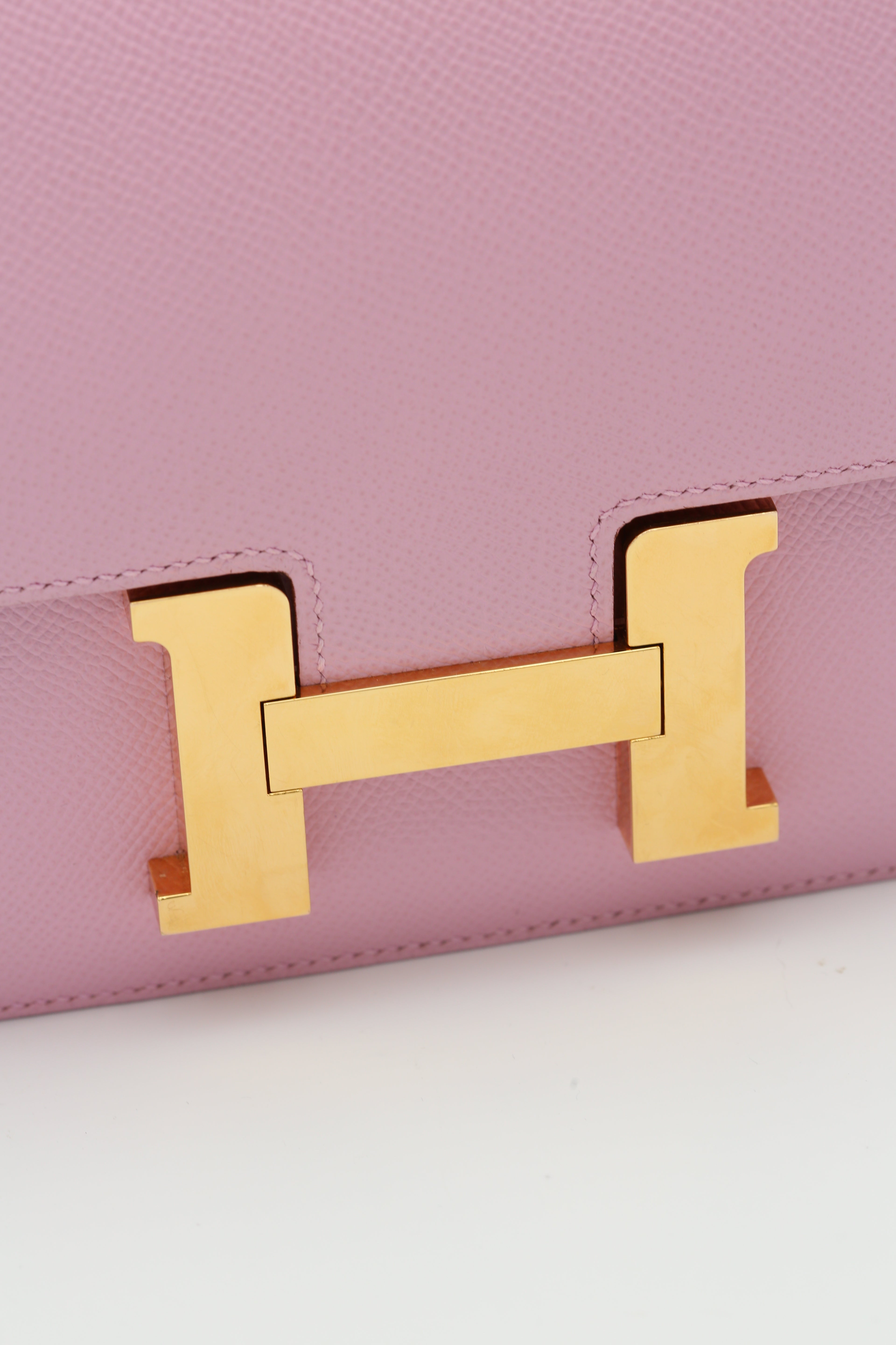 HERMÈS CONSTANCE24 X9 MAUVE SYLVESTRE EPSOM GOLD HARDWARE Z STAMP