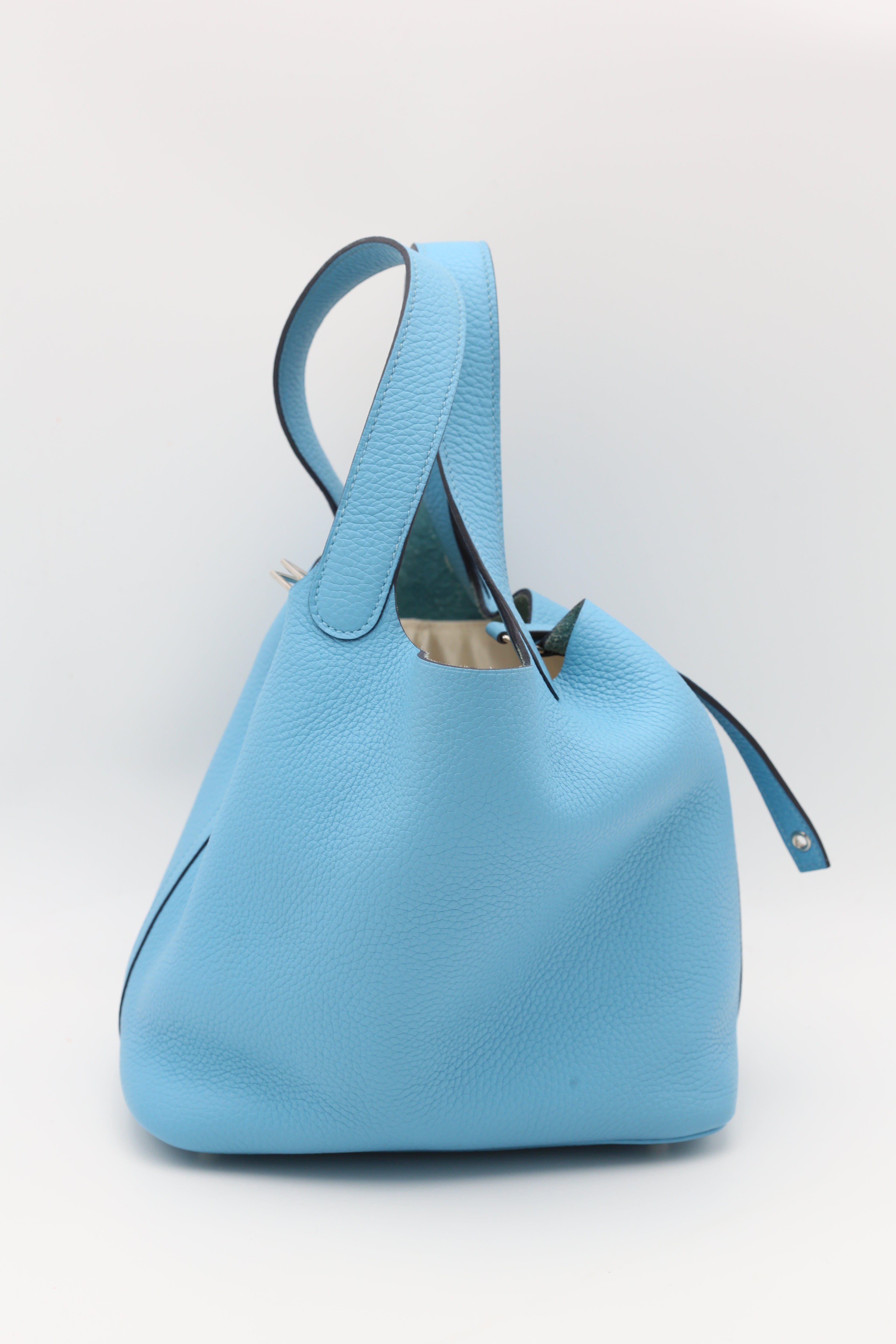 HERMÈS PICOTIN22 BLEU DE NORD TC SILVER HARDWARE Y STAMP