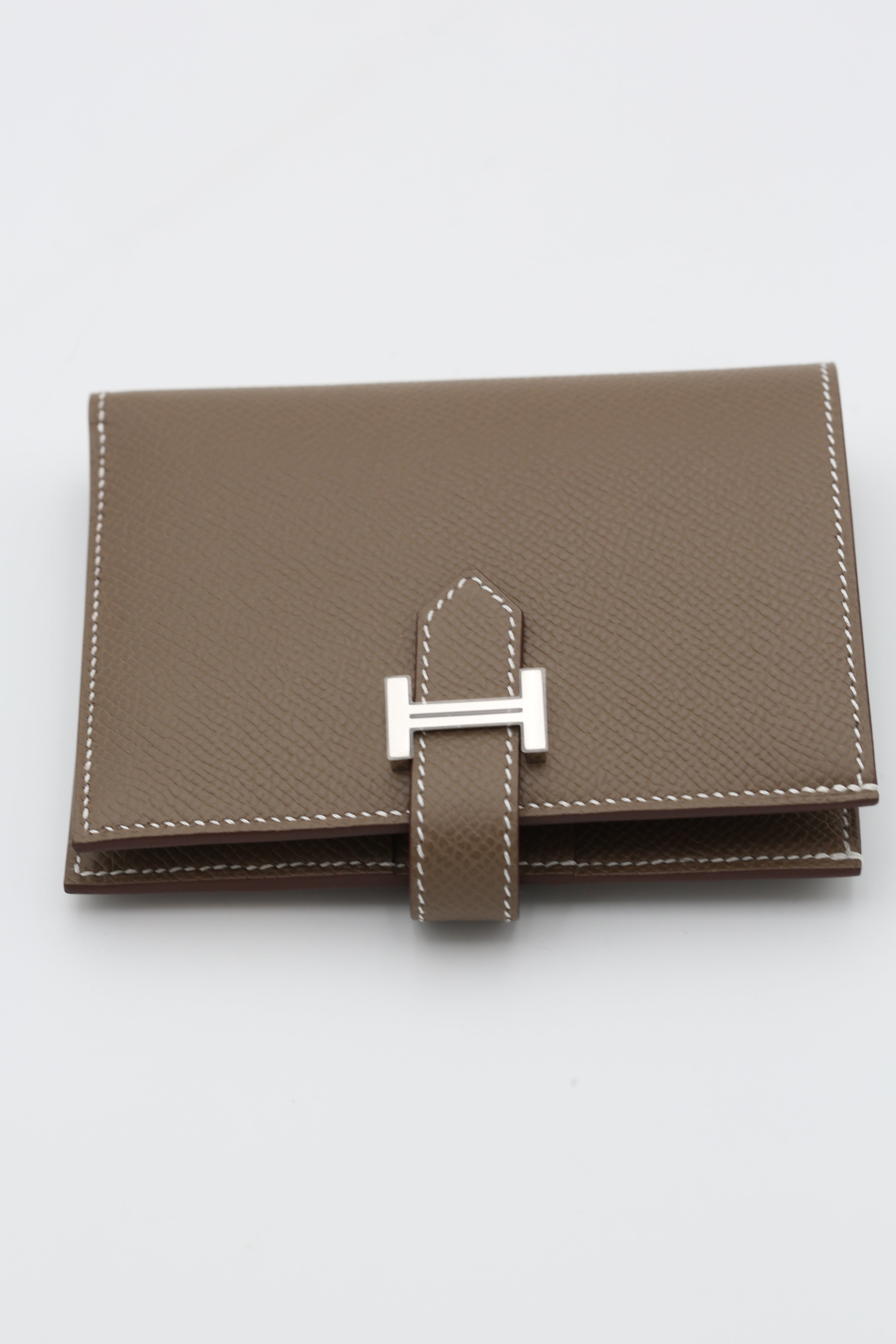 HERMÈS BEARN COMPACT WALLET ETOUPE