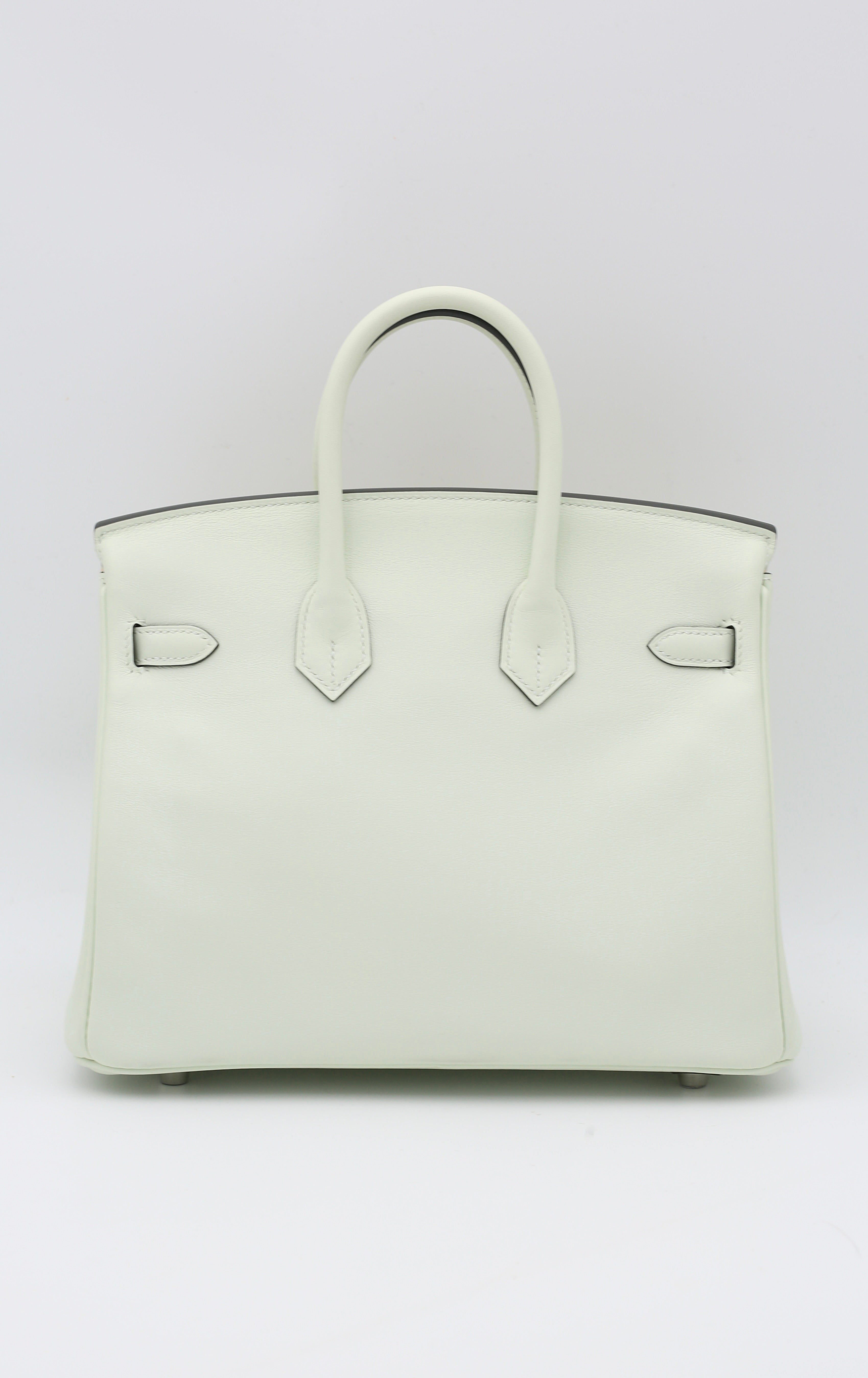 HERMÈS BIRKIN25 VERT FIZZ SILVER SWIFT B STAMP