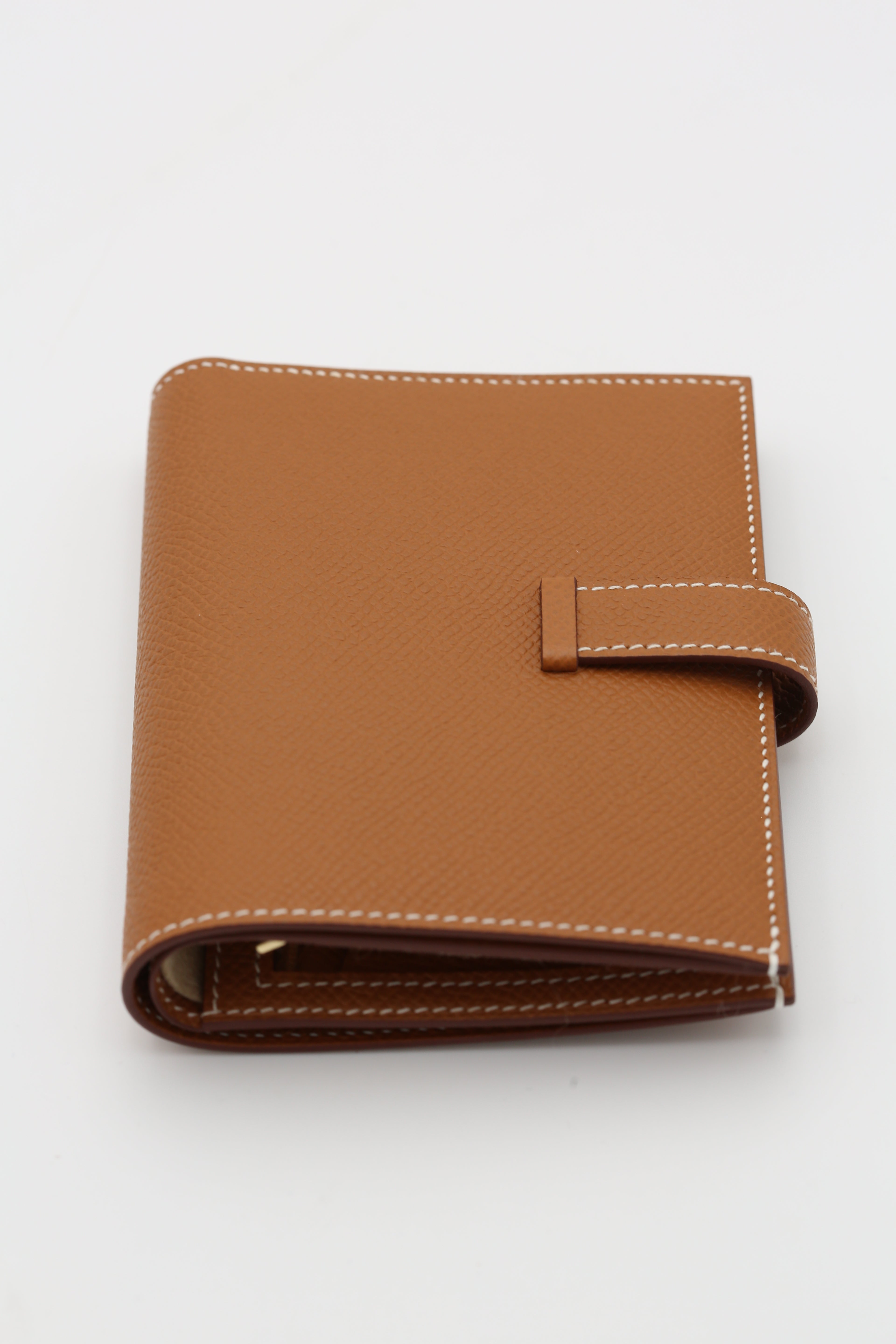 HERMÈS BEARN COMPACT WALLET GOLD EPSOM GOLD HARDWARE