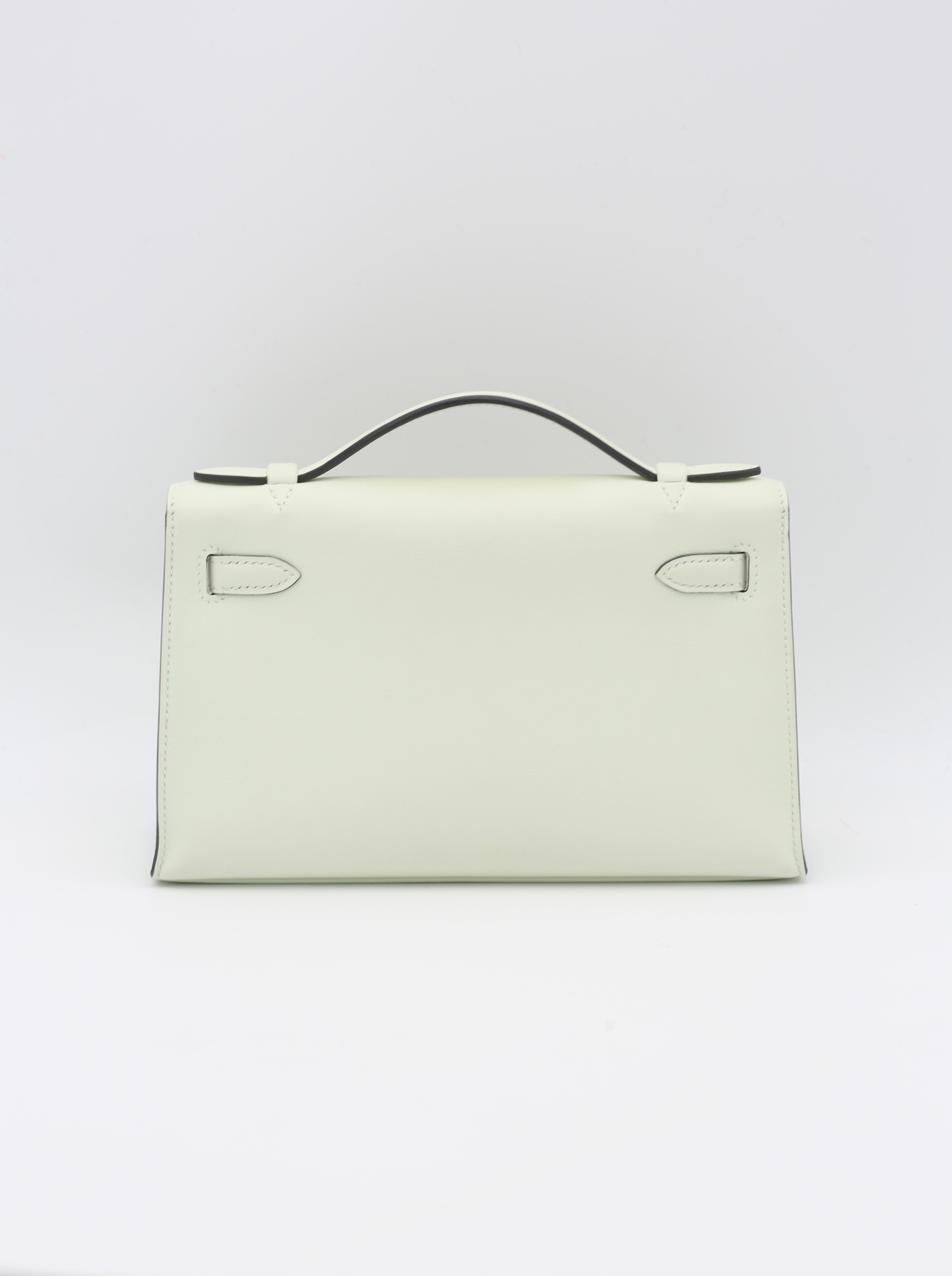 HERMÈS KELLY POCHETTE VERT FIZZ SWIFT U STAMP