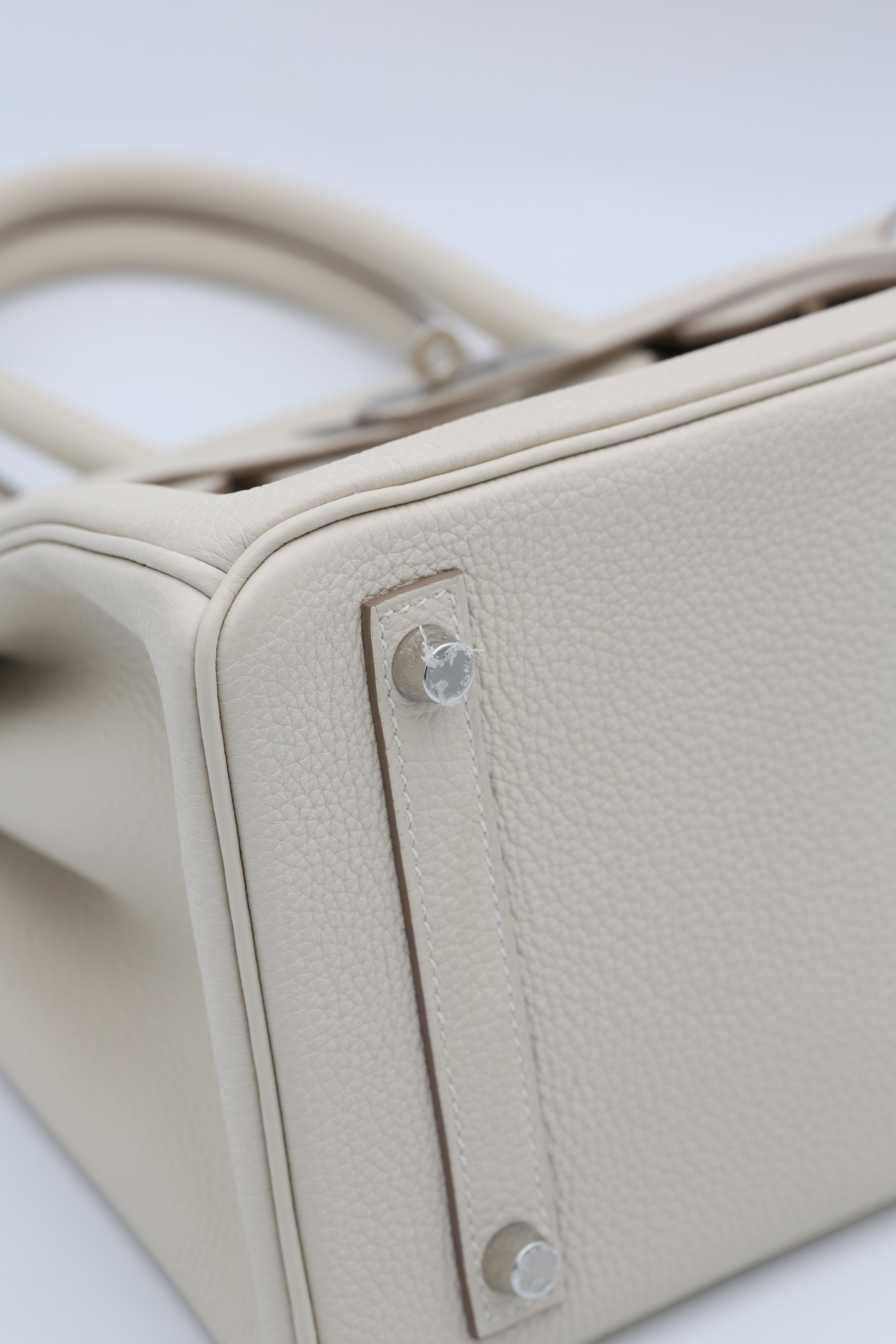 HERMÈS BIRKIN30 CRAIE TOGO SILVER HARDWARE Y STAMP