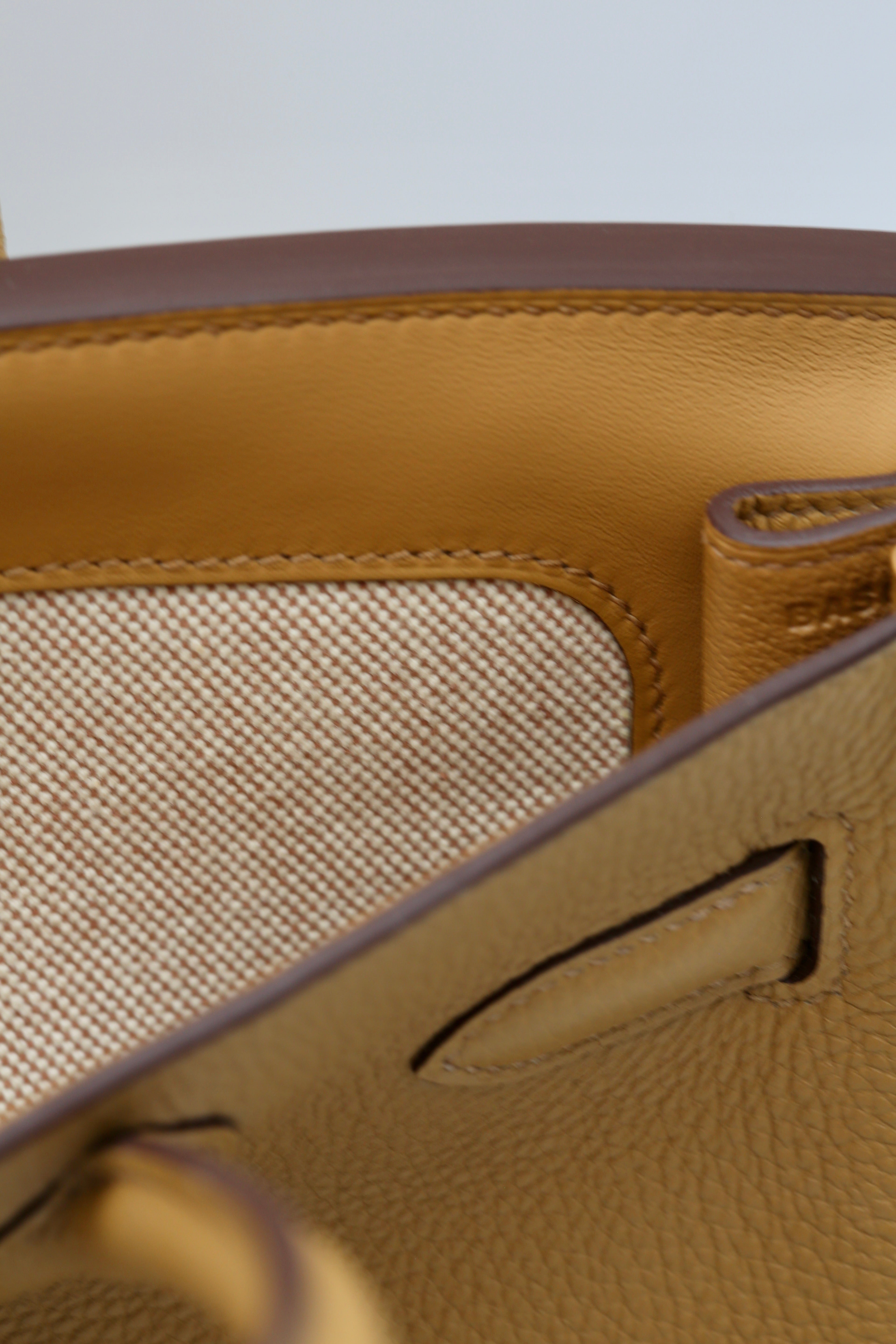 HERMÈS BIRKIN30 3 IN 1 BISCUIT TOGO CANVAS SWIFT CALF B STAMP