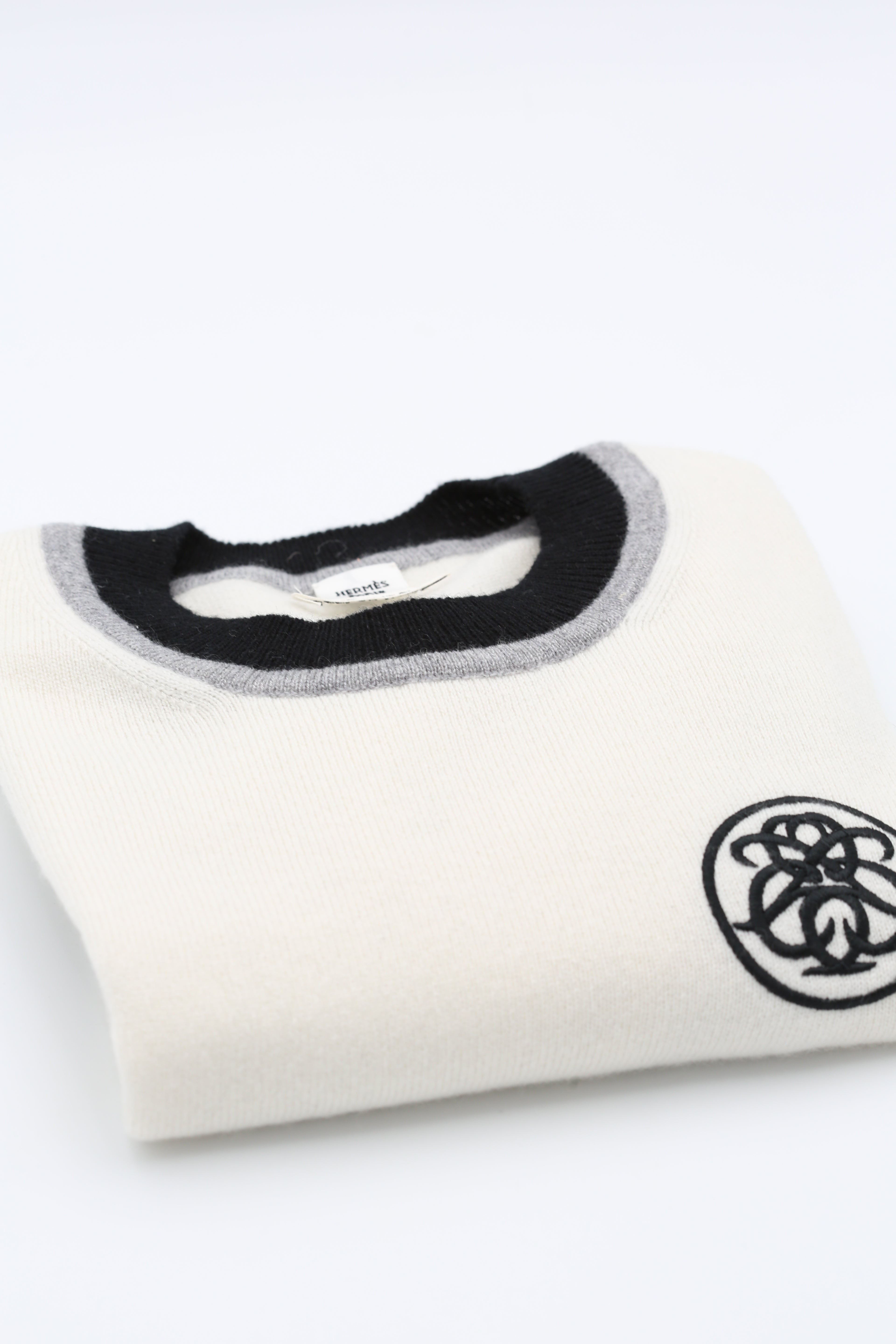 HERMÈS WOMEN KNIT TOP BEIGE SIZE 34