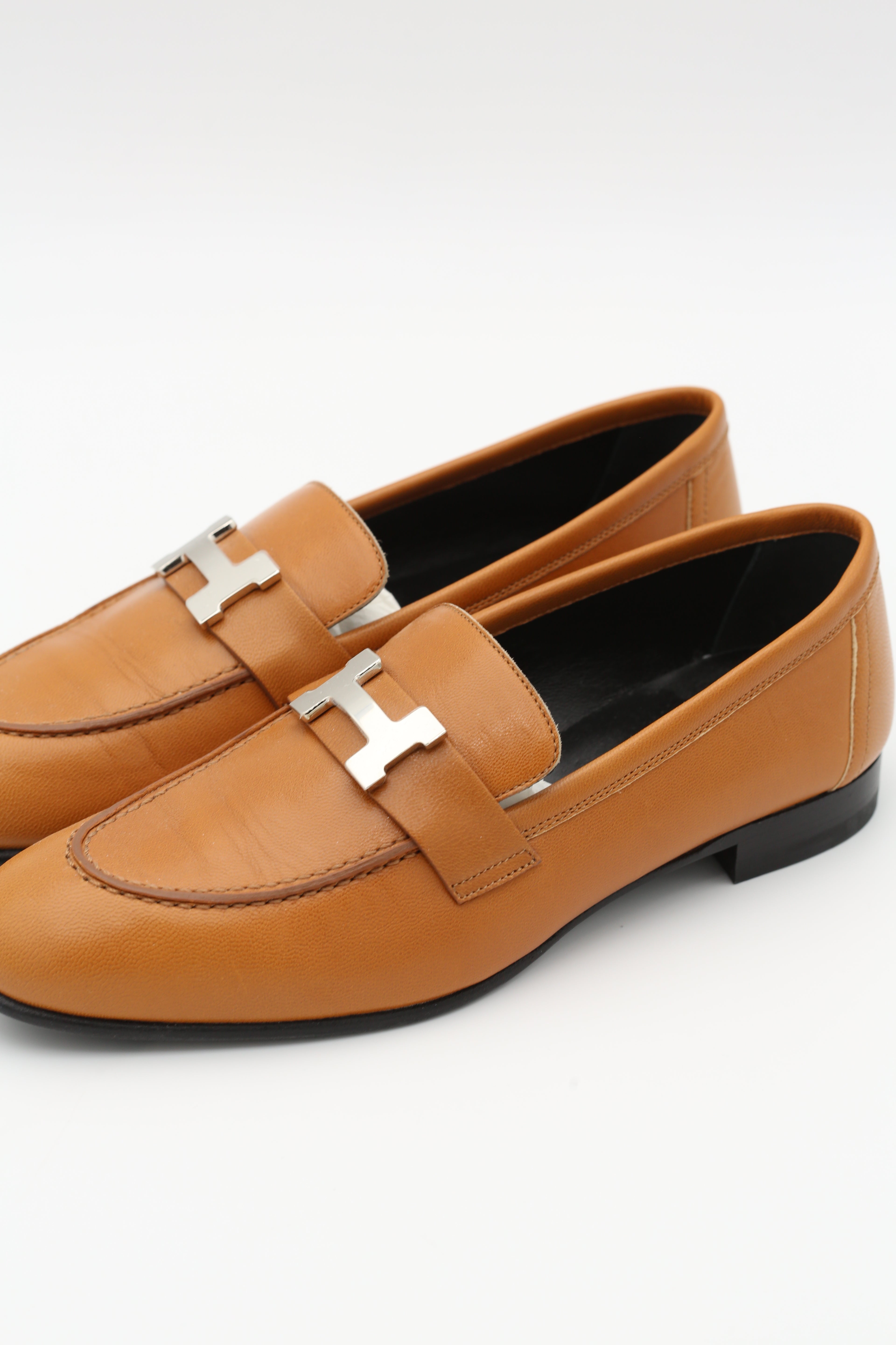 HERMÈS PARIS LOAFER GOLD SIZE 37