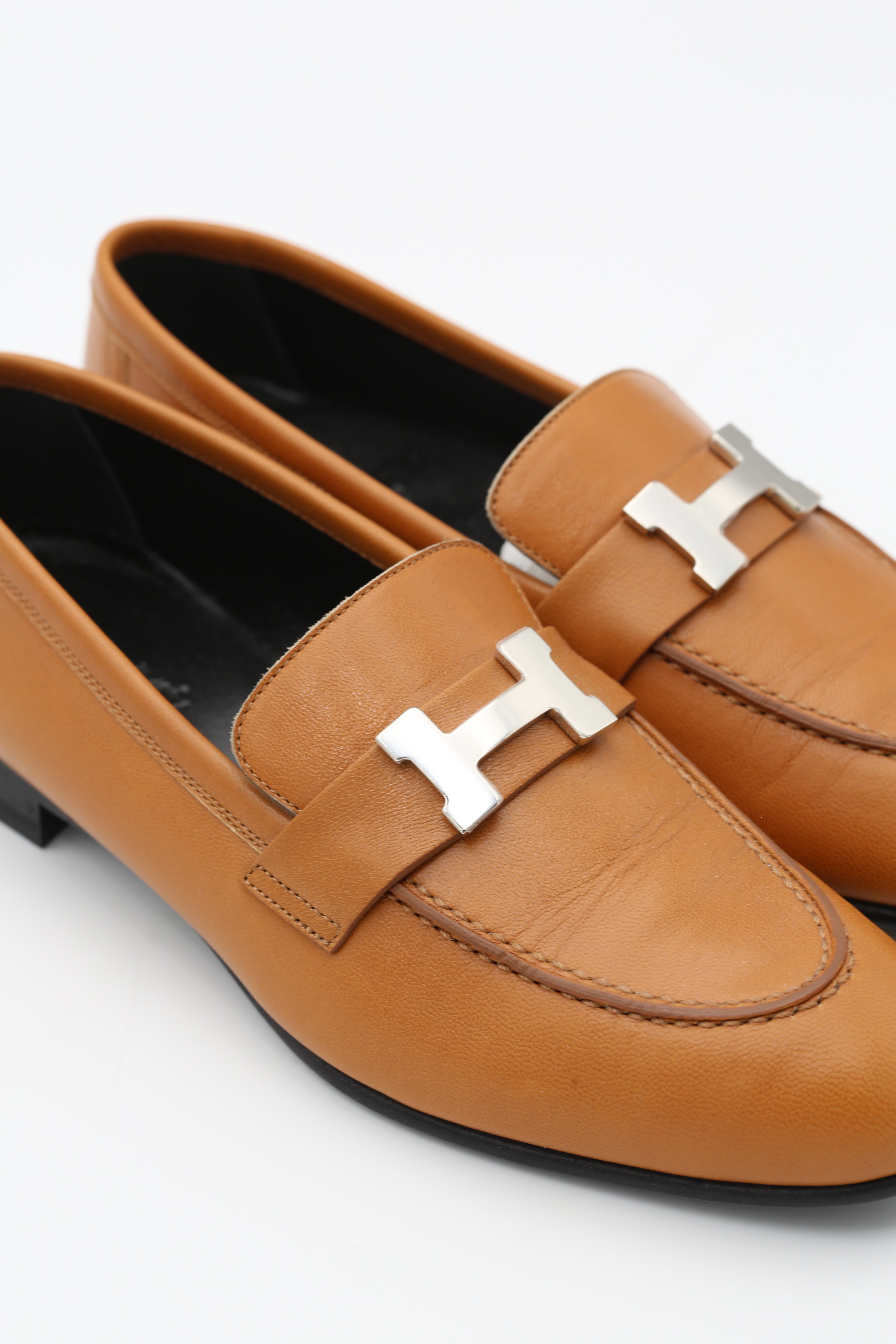 HERMÈS PARIS LOAFER GOLD SIZE 37