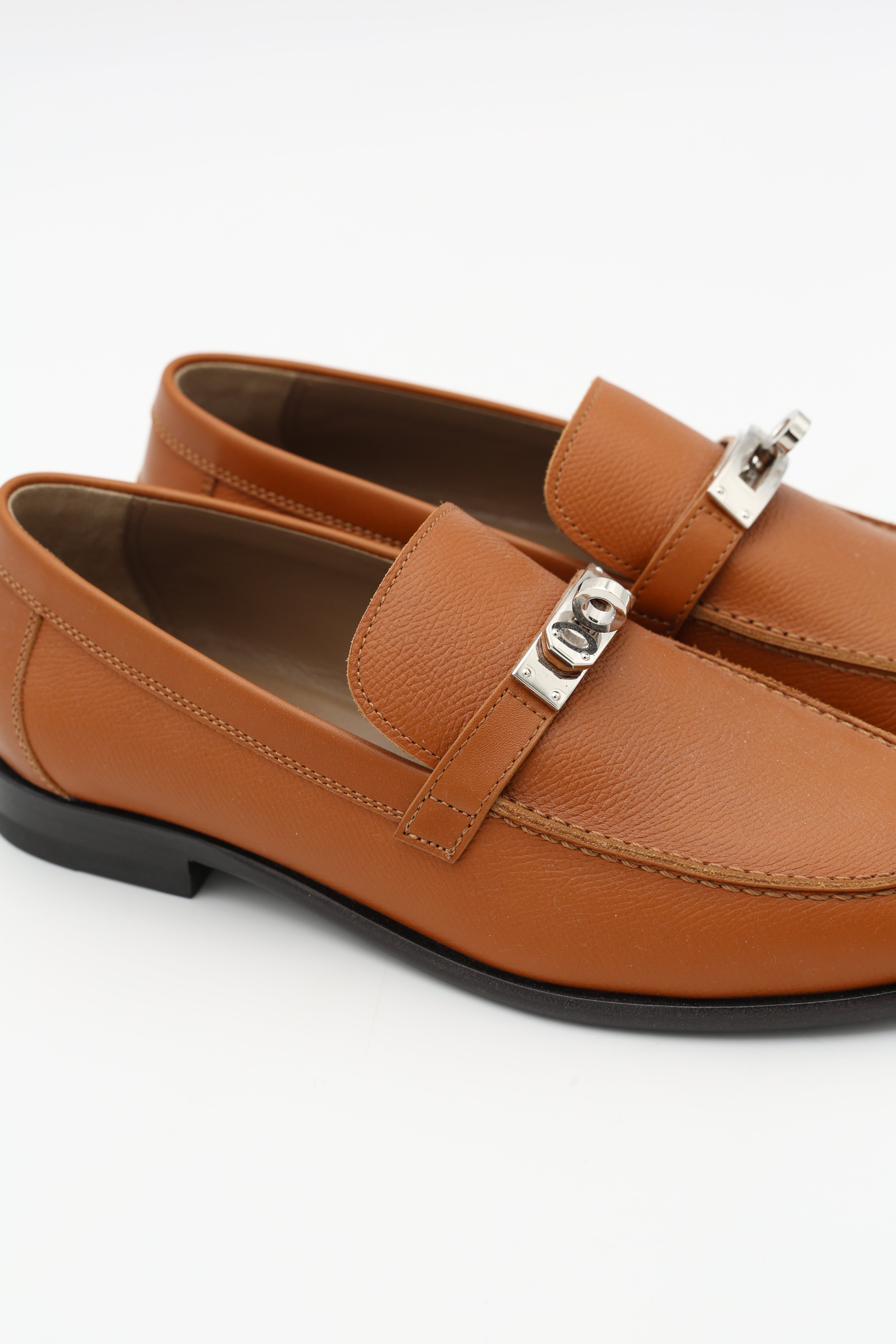 HERMÈS DESTIN LOAFER GOLD SILVER HARDWARE SIZE 36