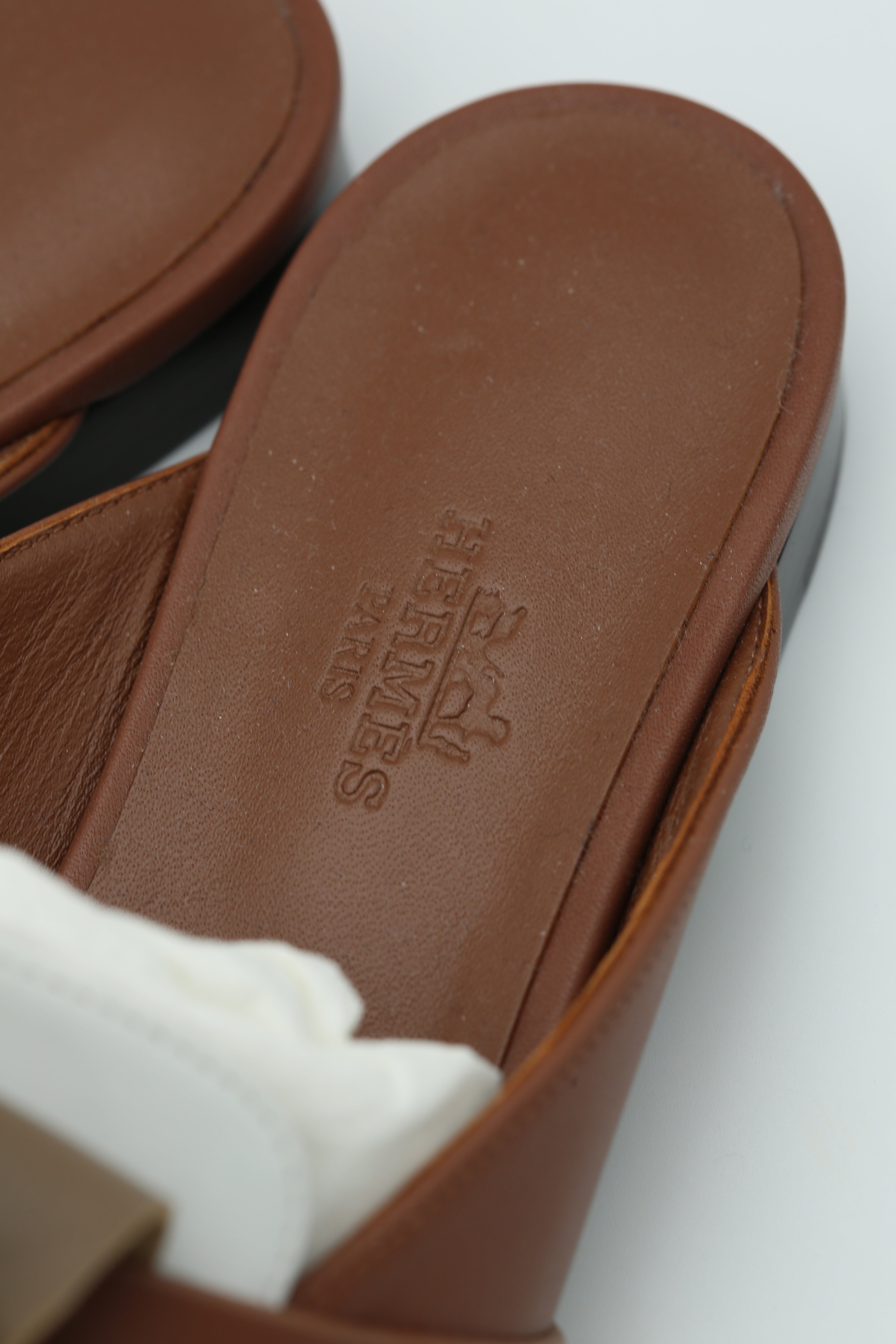 HERMÈS OZ MULE BROWN SIZE 35.5