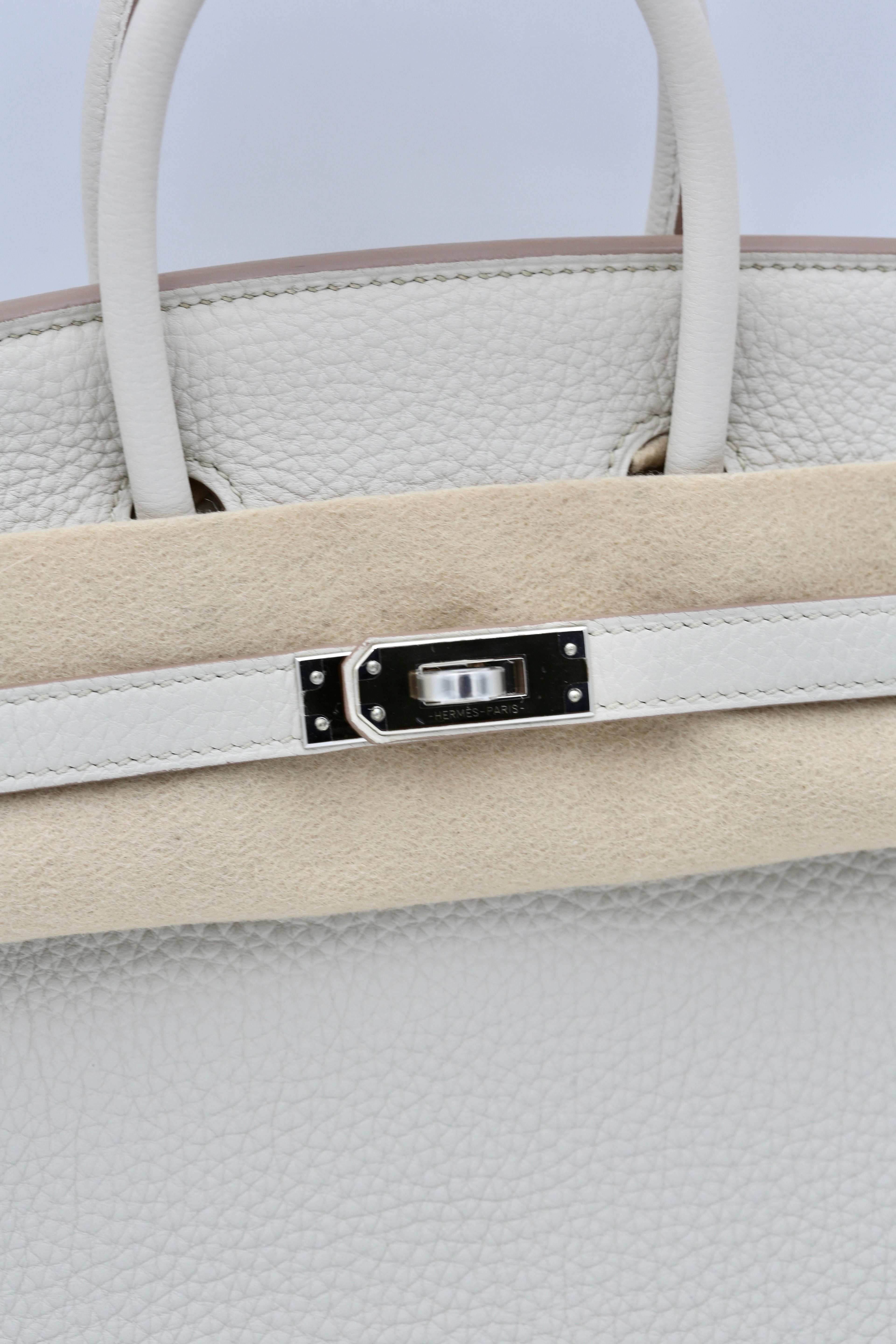 HERMÈS BIRKIN25 BETON TOGO SILVER HARDWARE C STAMP