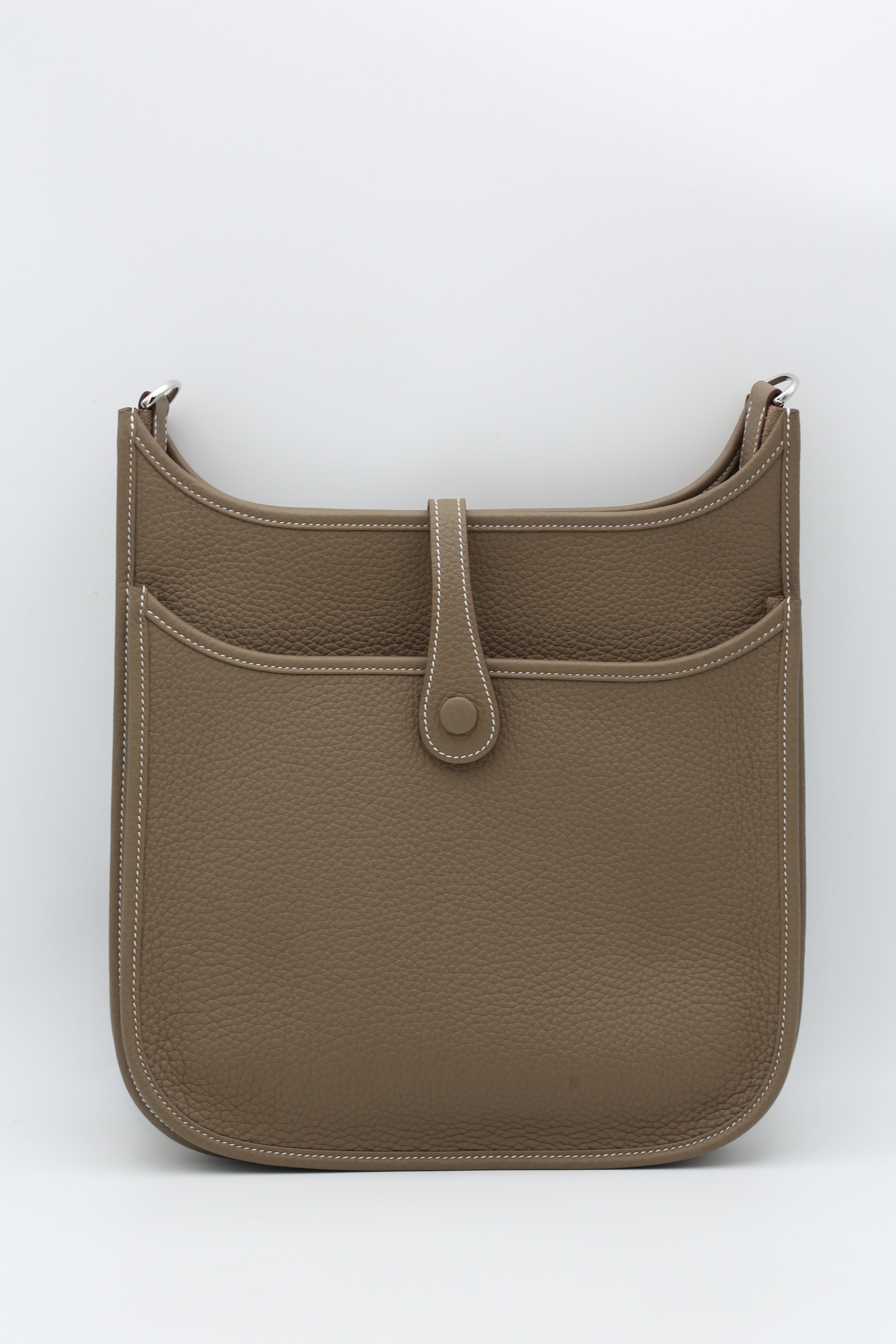 HERMÈS EVELYN III 29 ETOUPE TAURILLON CLEMENCE SILVER HARDWARE K STAMP