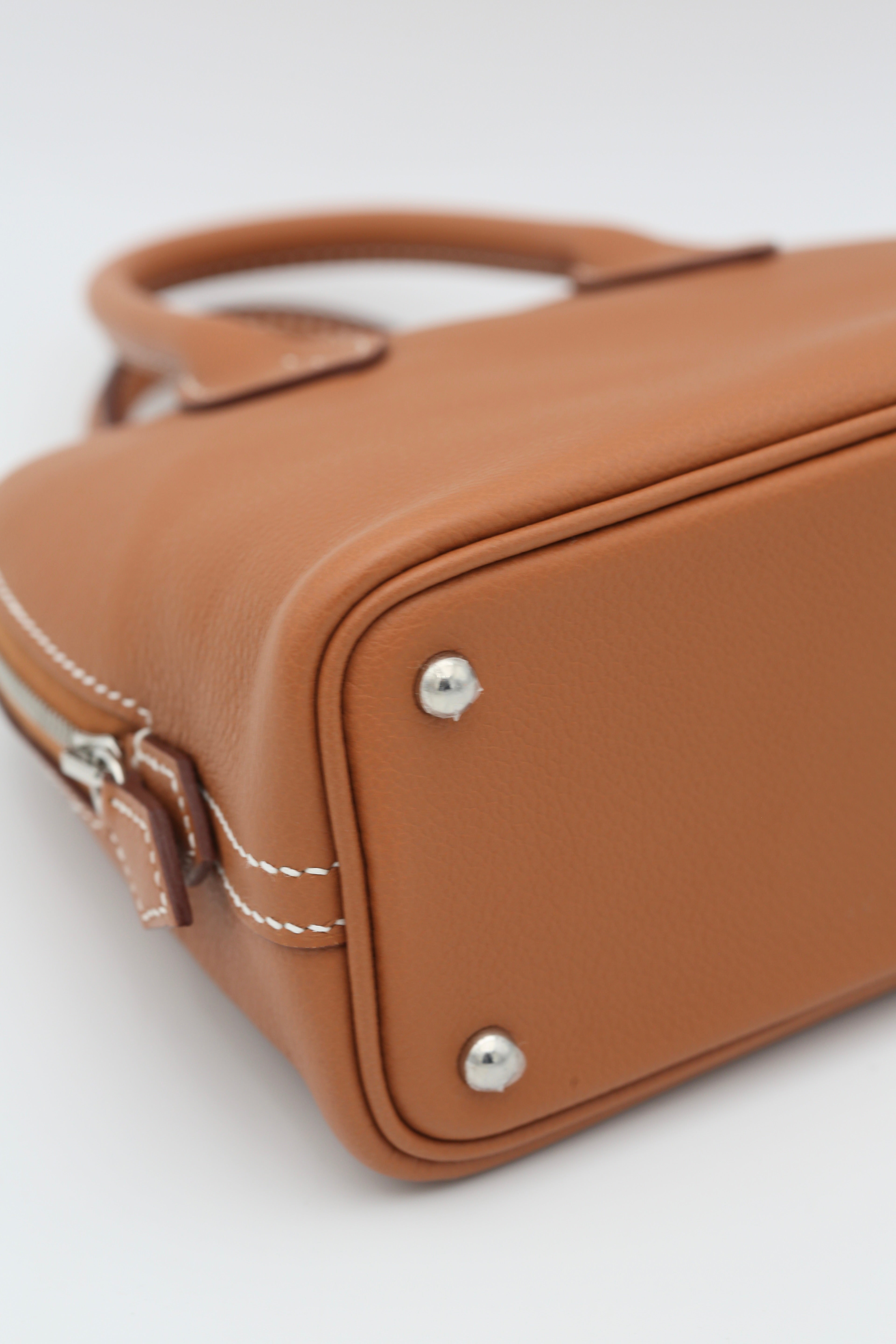 HERMÈS MINI BOLIDE GOLD SILVER HARDWARE K STAMP