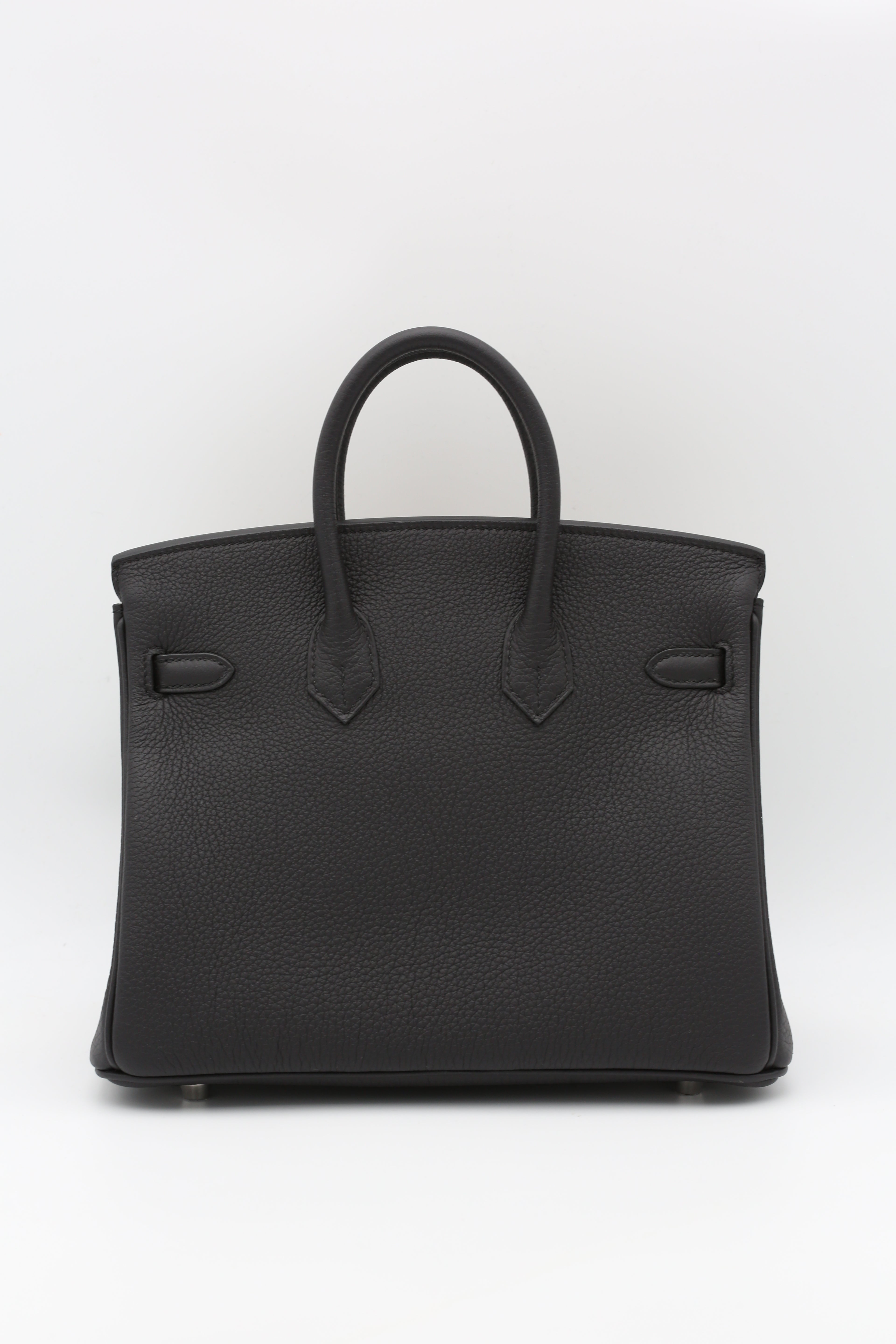 HERMÈS BIRKIN25 BLACK TOGO SILVER HARDWARE G STAMP