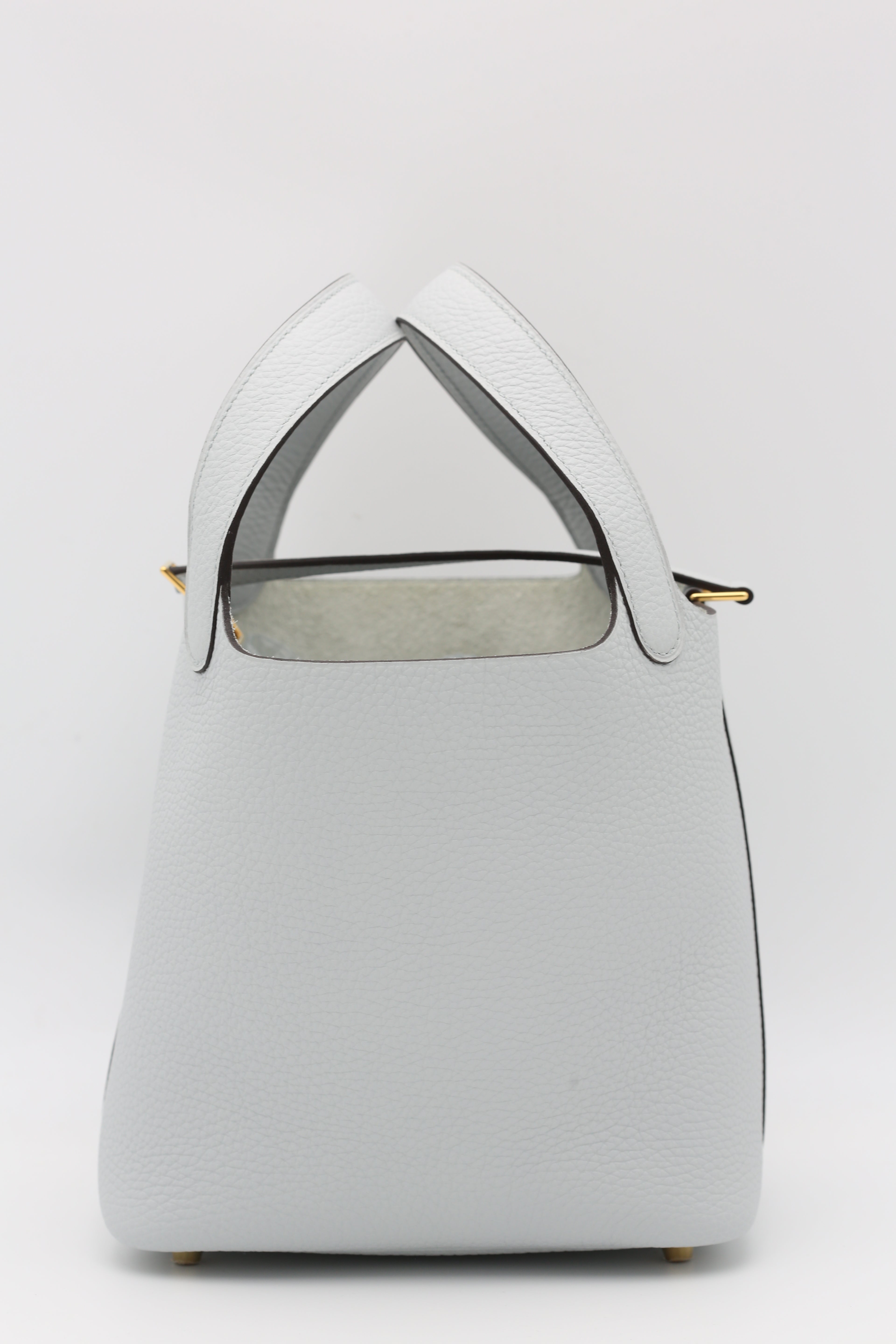 HERMÈS PICOTIN18 BLEU PALE TAURILLON CLEMENCE B STAMP