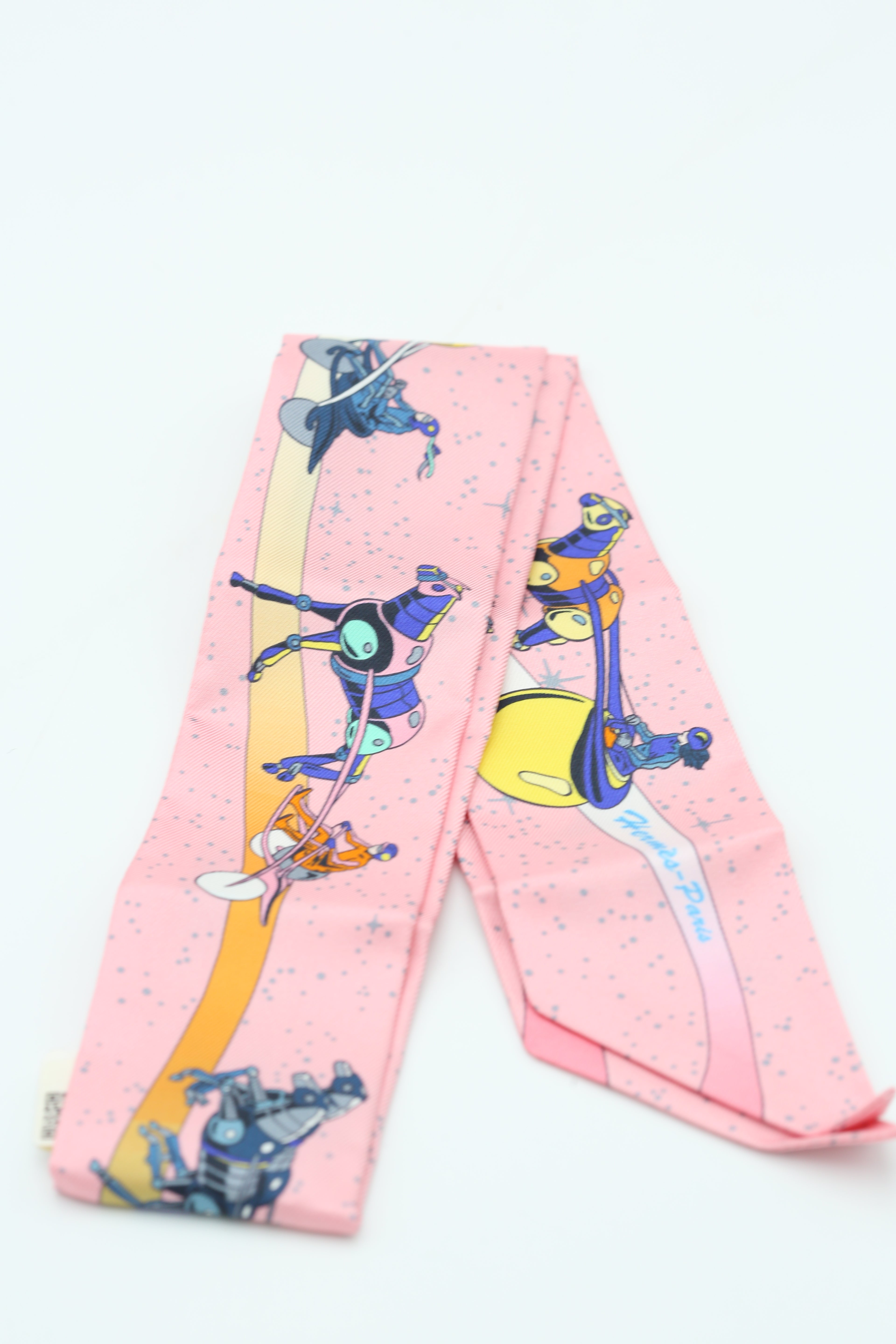 HERMÈS TWILLY SPACE DERBY EC/ROSE/BLEU/JAUNE