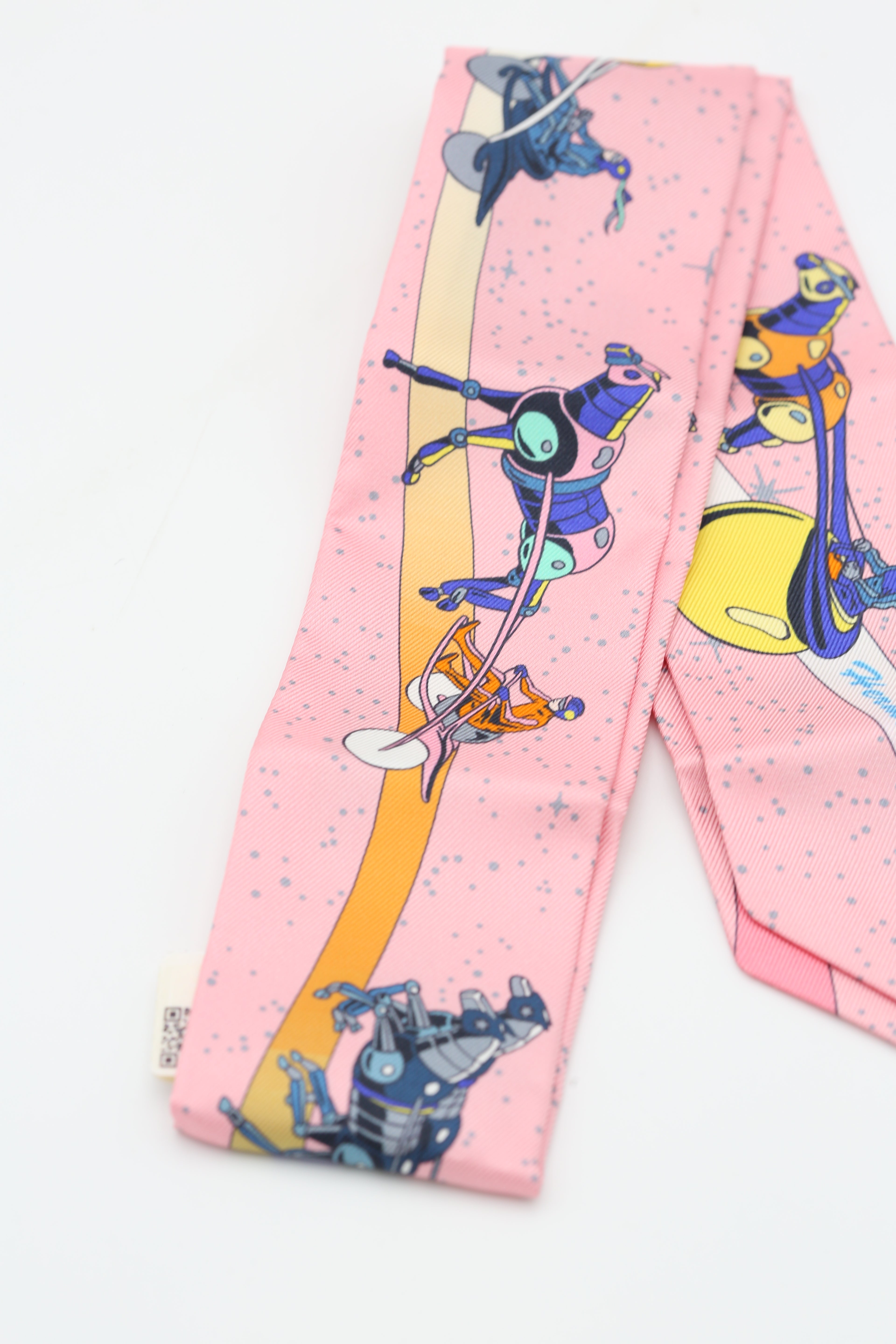 HERMÈS TWILLY SPACE DERBY EC/ROSE/BLEU/JAUNE