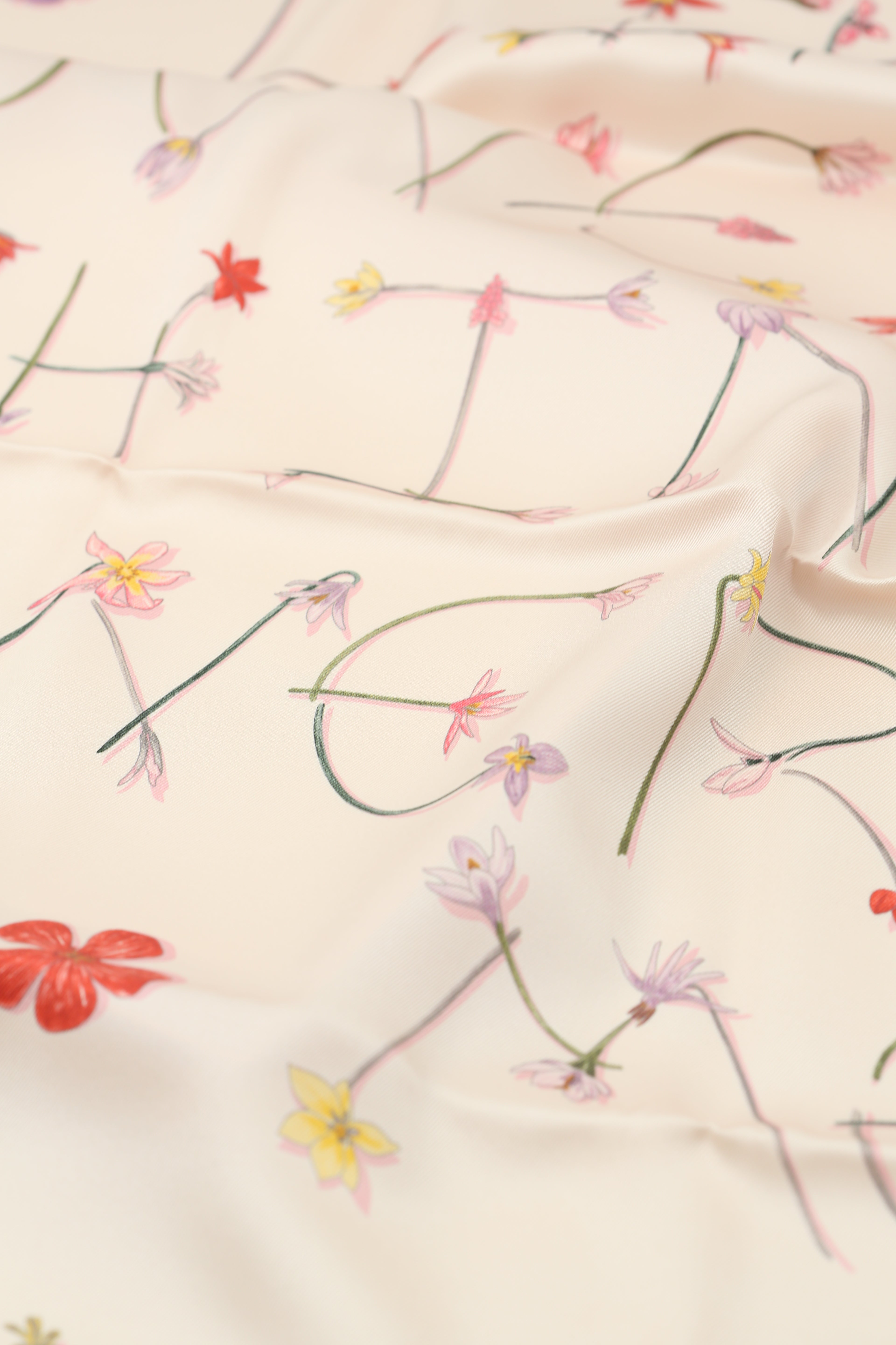 HERMÈS SCARF 70X70 CARRE 70 SOIE VINTAGE I LIKE FLOWERS AL/ROSE THE/KAKI/PRUN