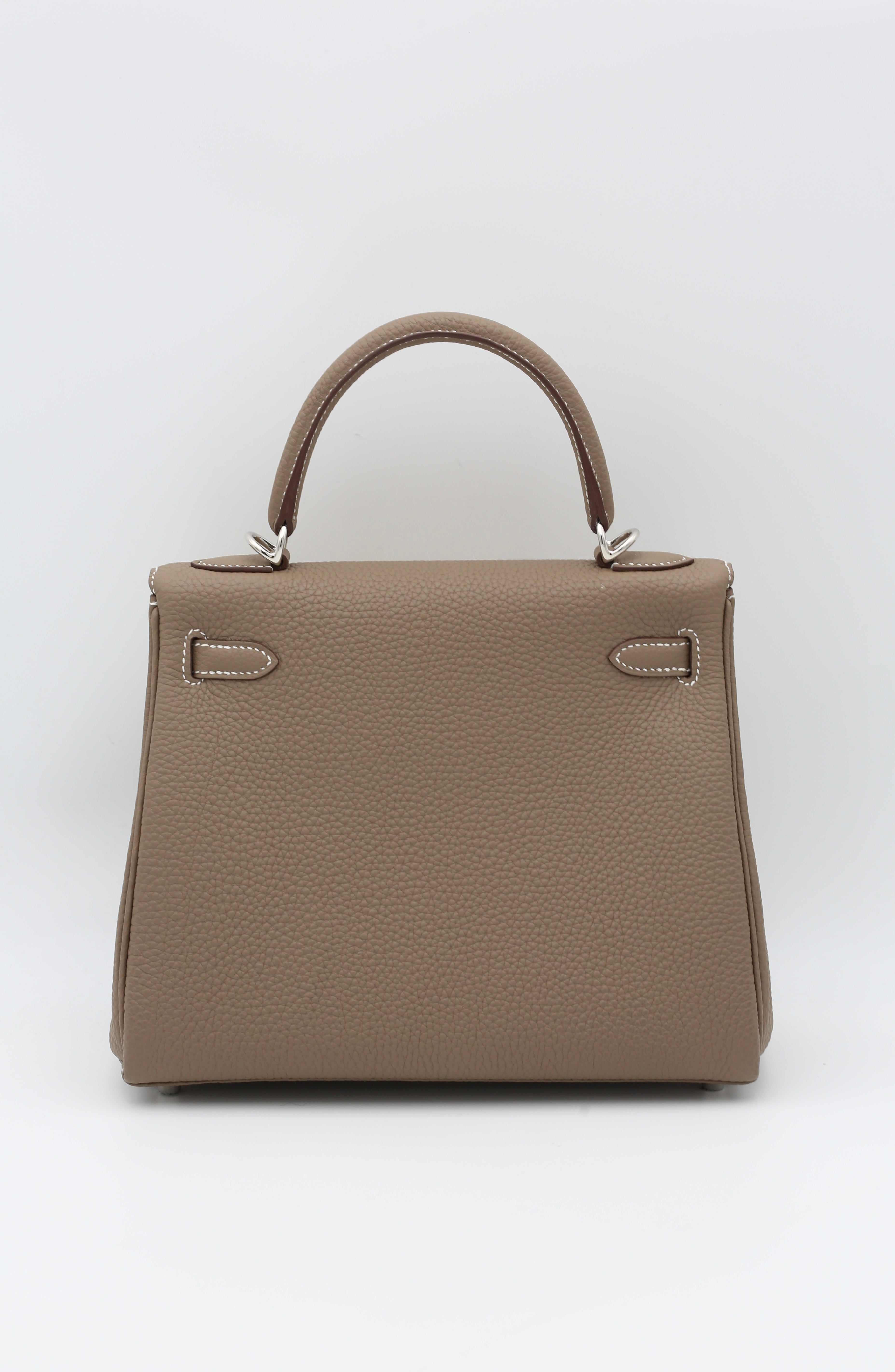 HERMÈS KELLY25 ETOUPE TOGO SILVER HARDWARE K STAMP