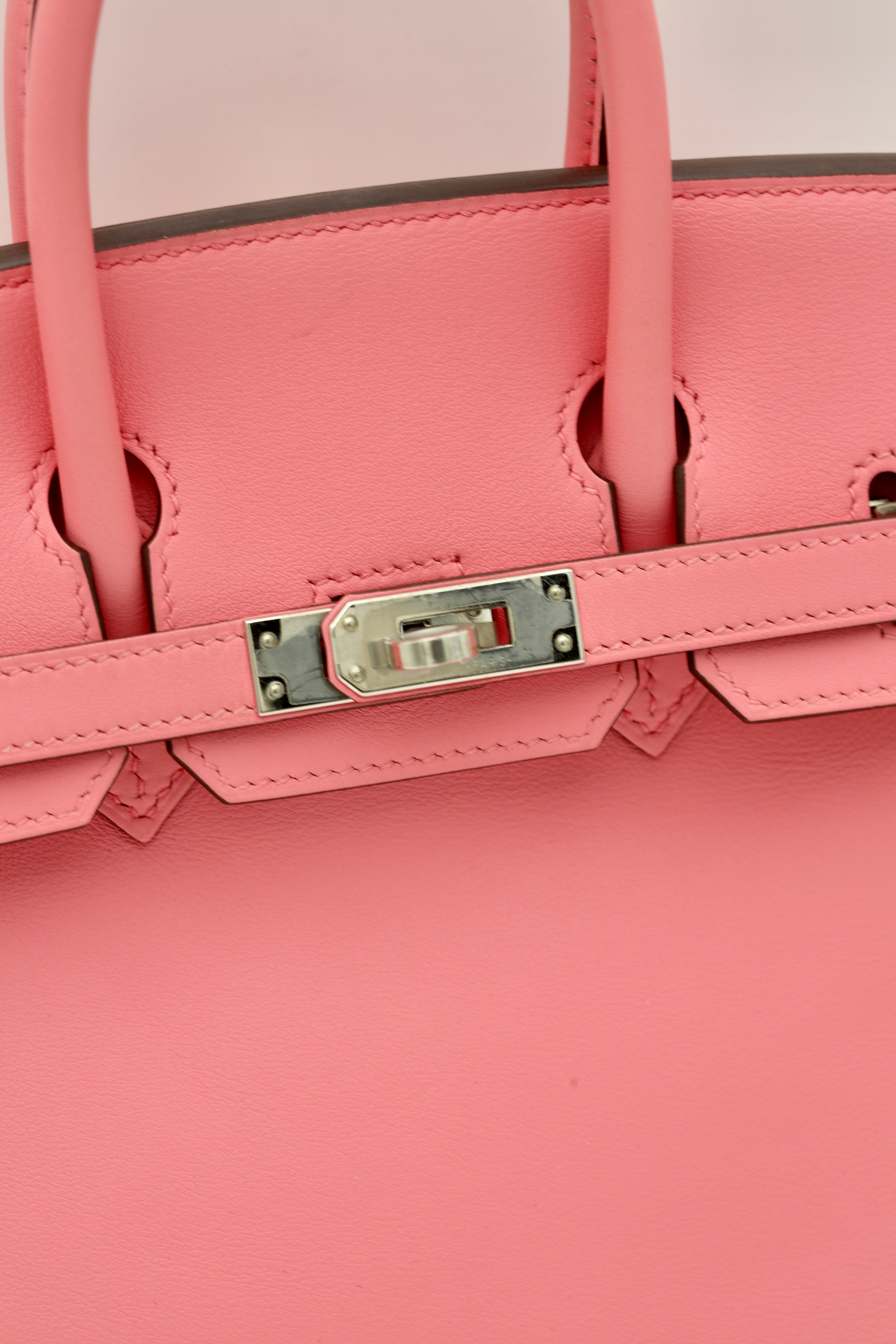 HERMÈS BIRKIN25 K4 ROSE D'ETE SWIFT SILVER HARDWARE Y STAMP