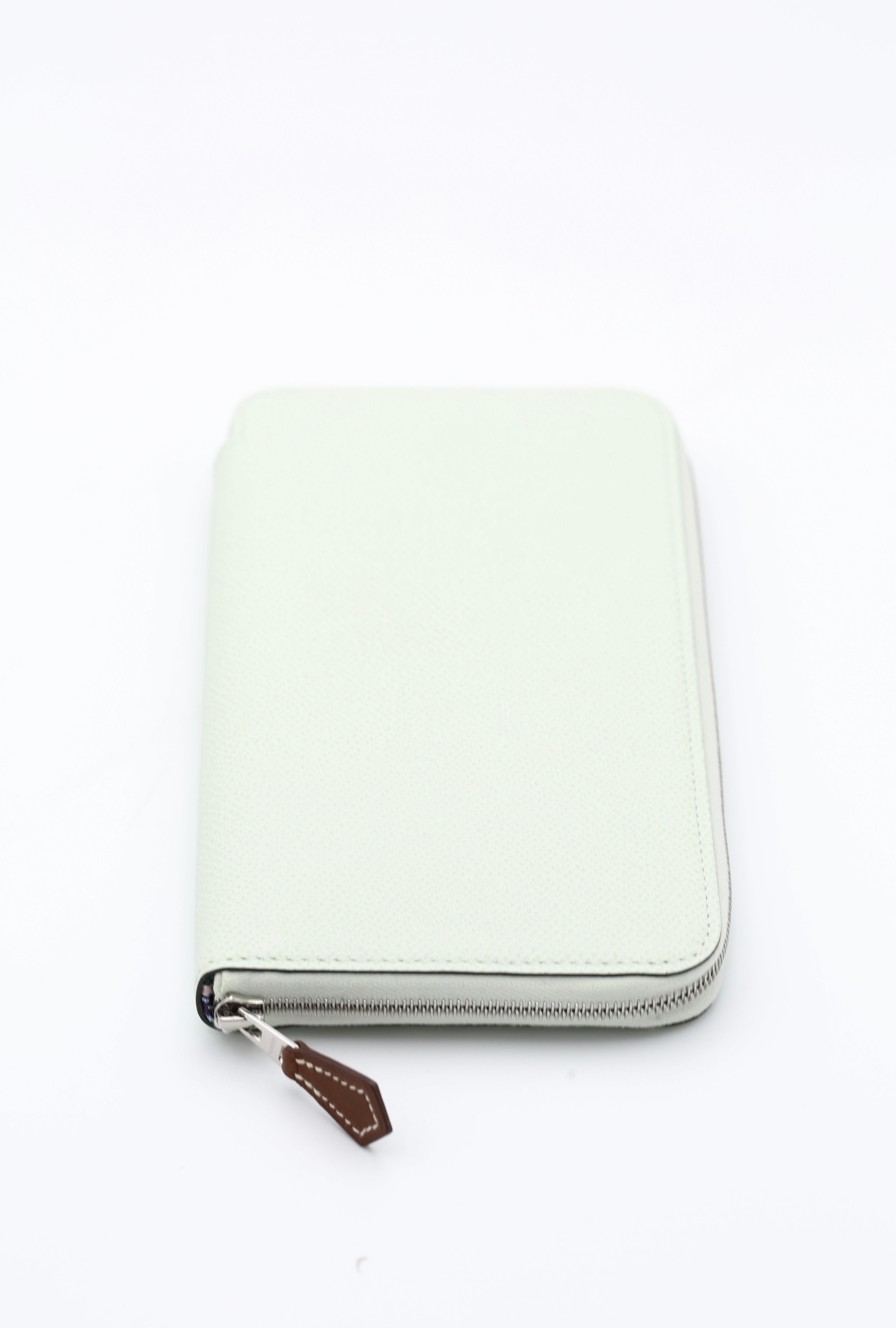 HERMÈS SILK'IN CLASSIQUE LONG WALLET EVERCOLOR VERT FIZZ