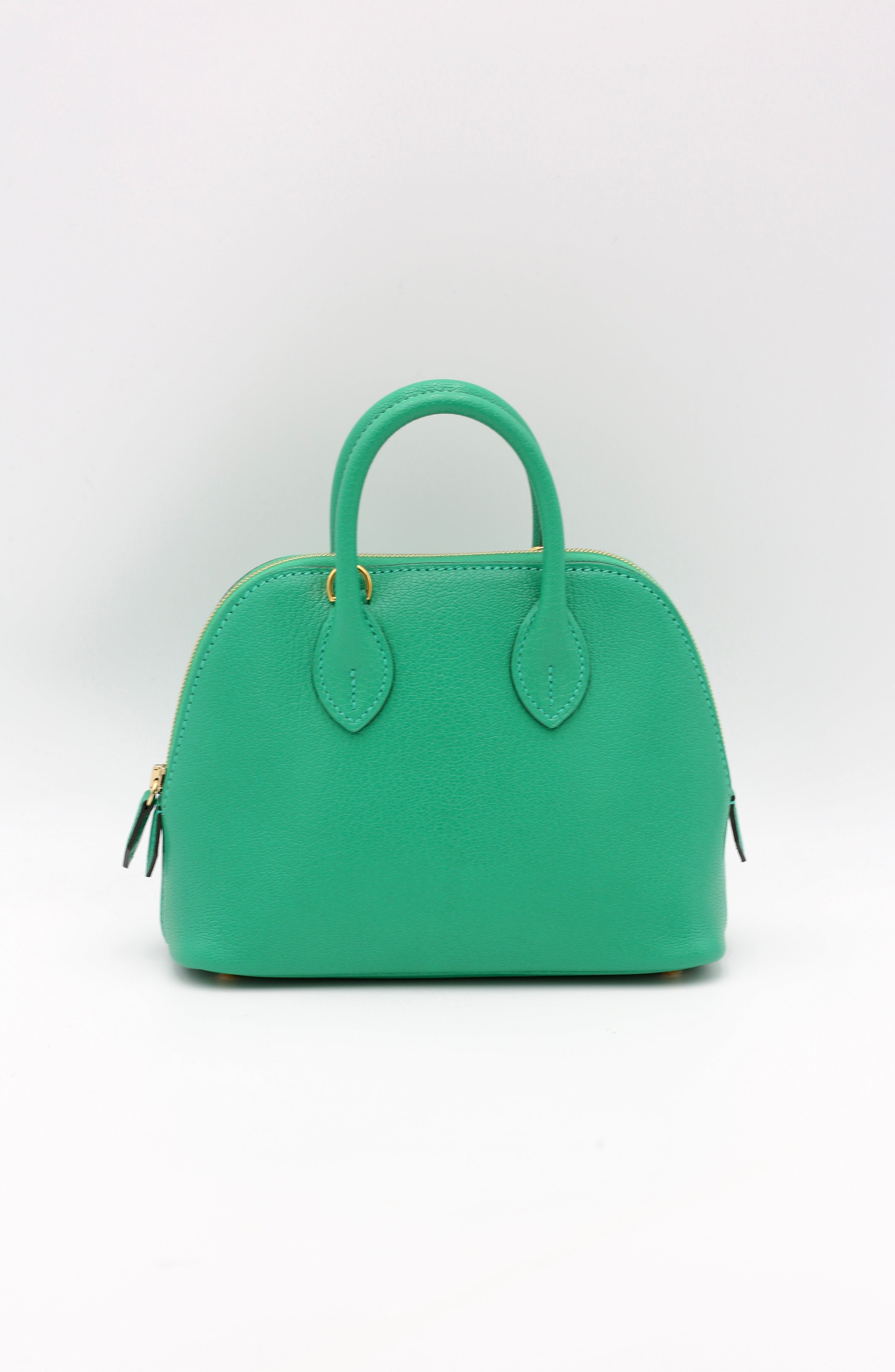 HERMÈS MINI BOLIDE BAMBOO EPSOM GOLD HARDWARE B STAMP