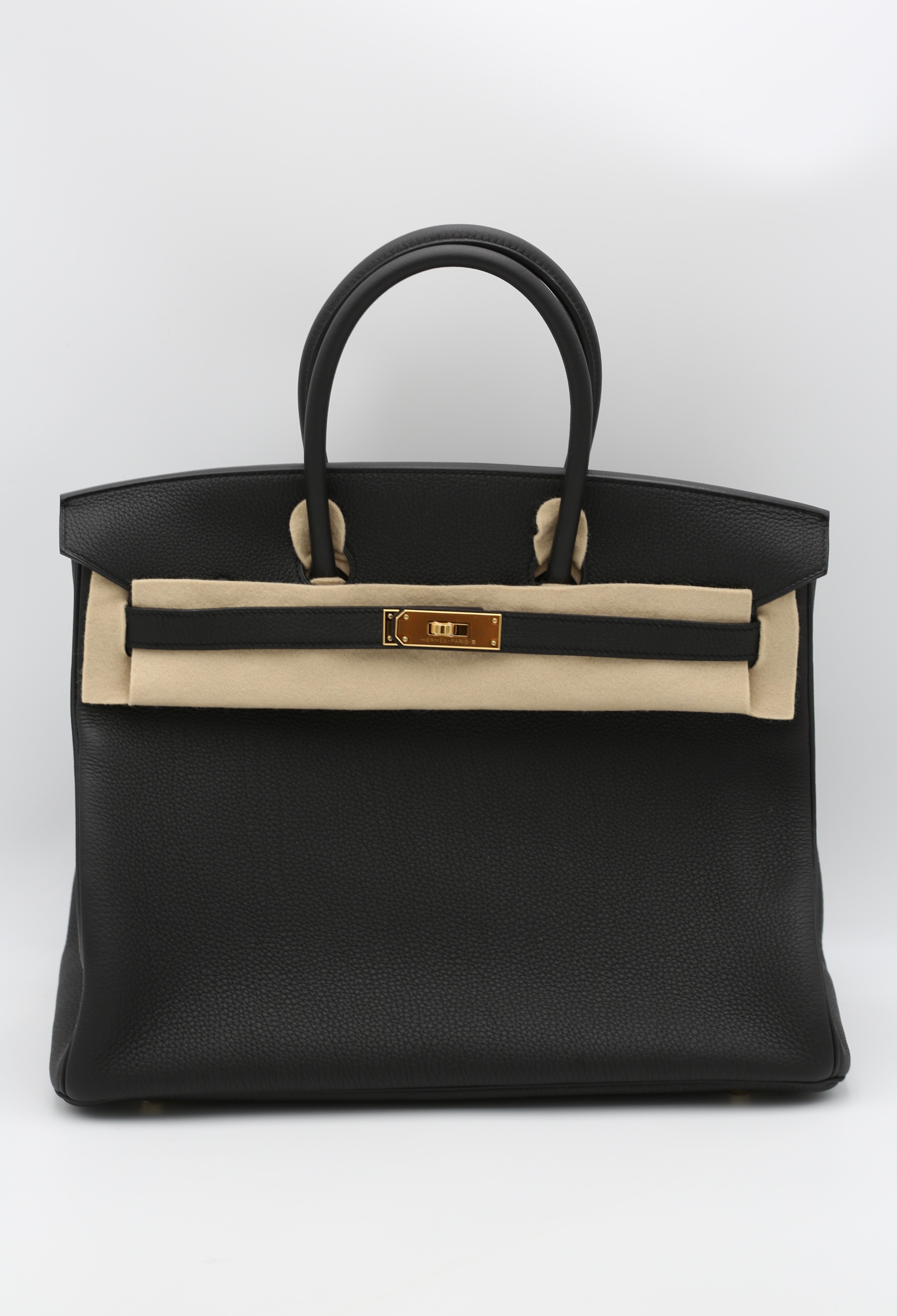 HERMÈS BIRKIN35 BLACK TOGO GOLD HARDWARE C STAMP