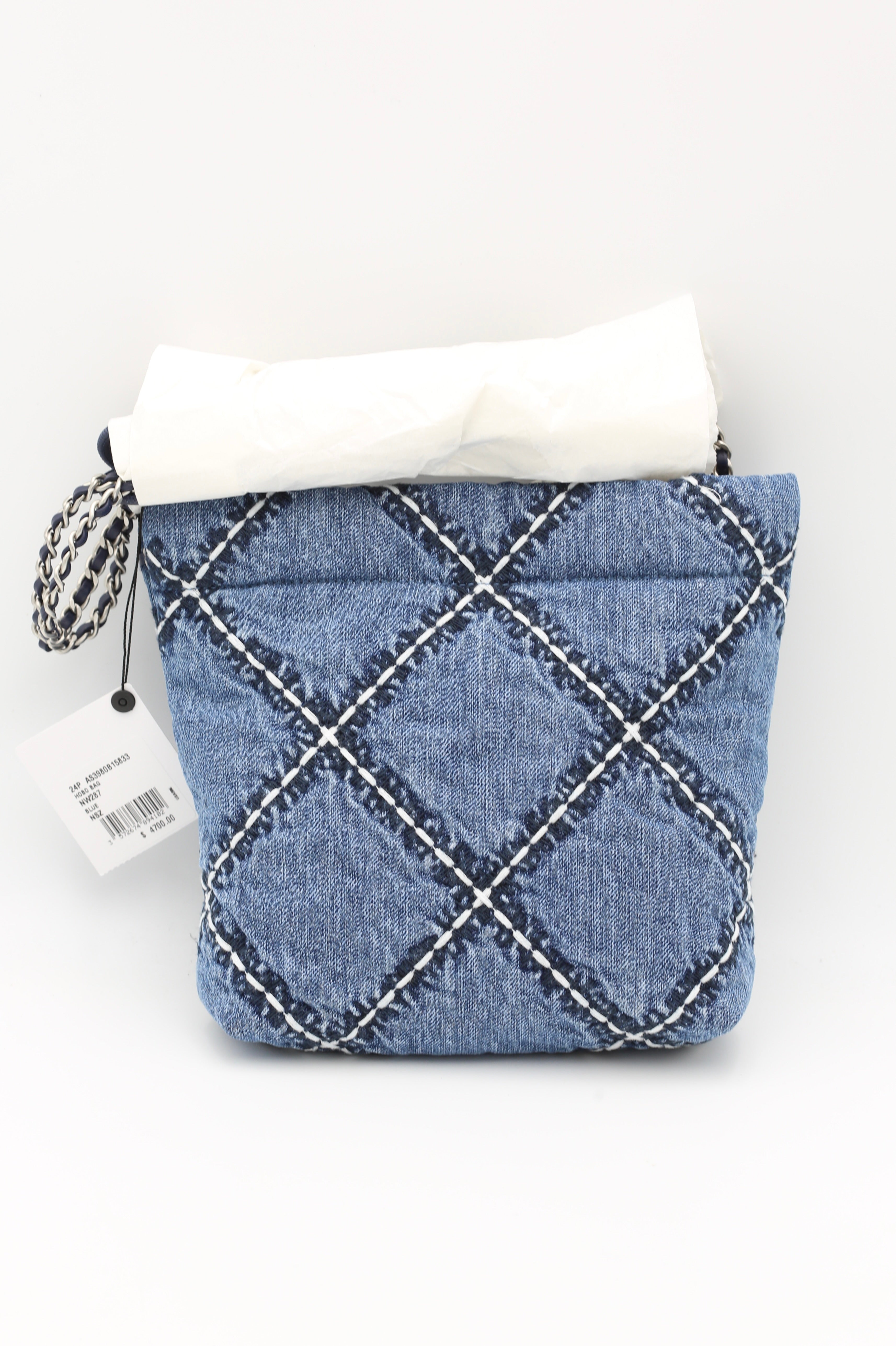 CHANEL 22 MINI HANDBAG BLUE & WHITE 24P