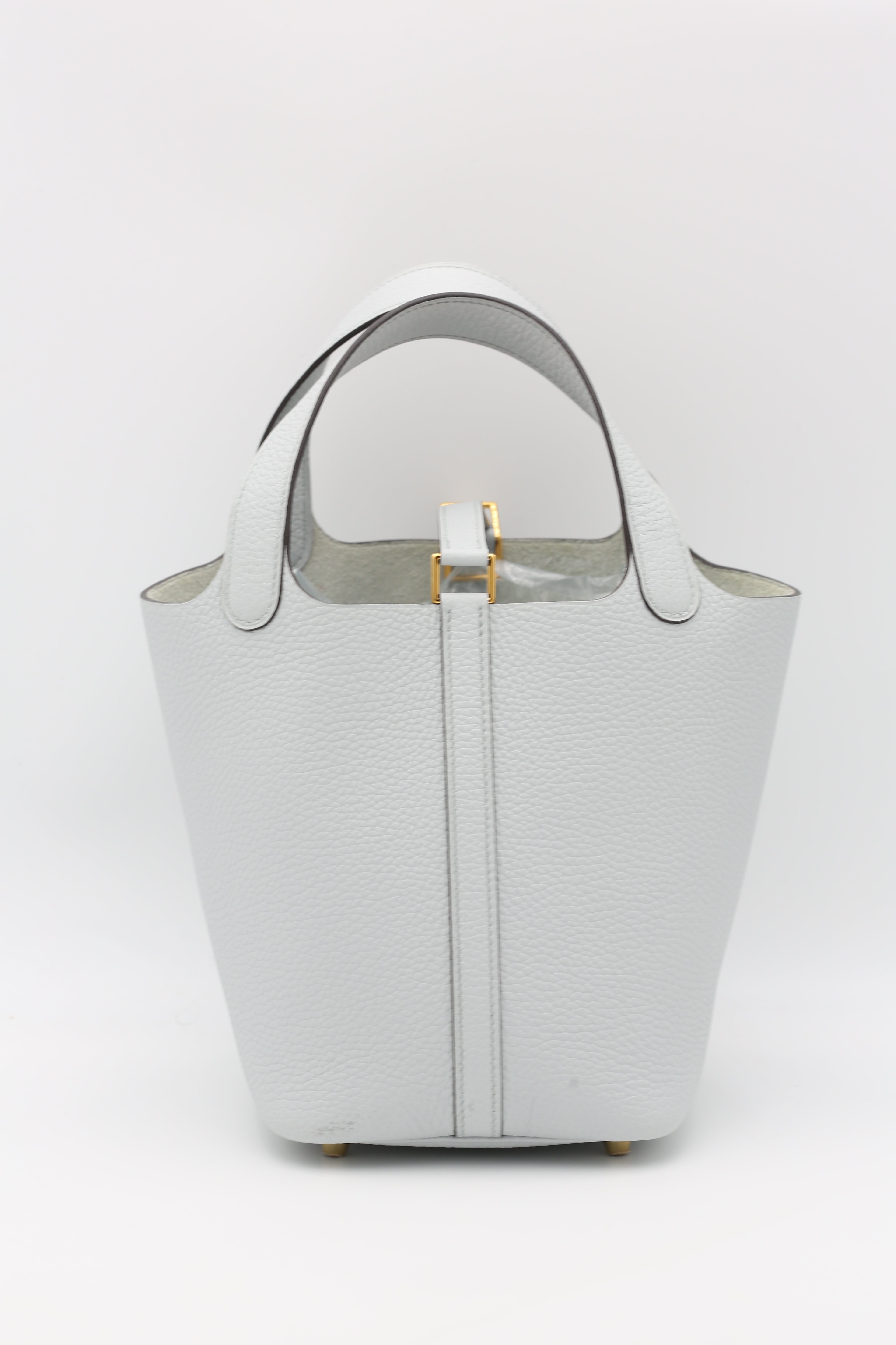 HERMÈS PICOTIN18 BLEU PALE TOGO GOLD HARDWARE B STAMP